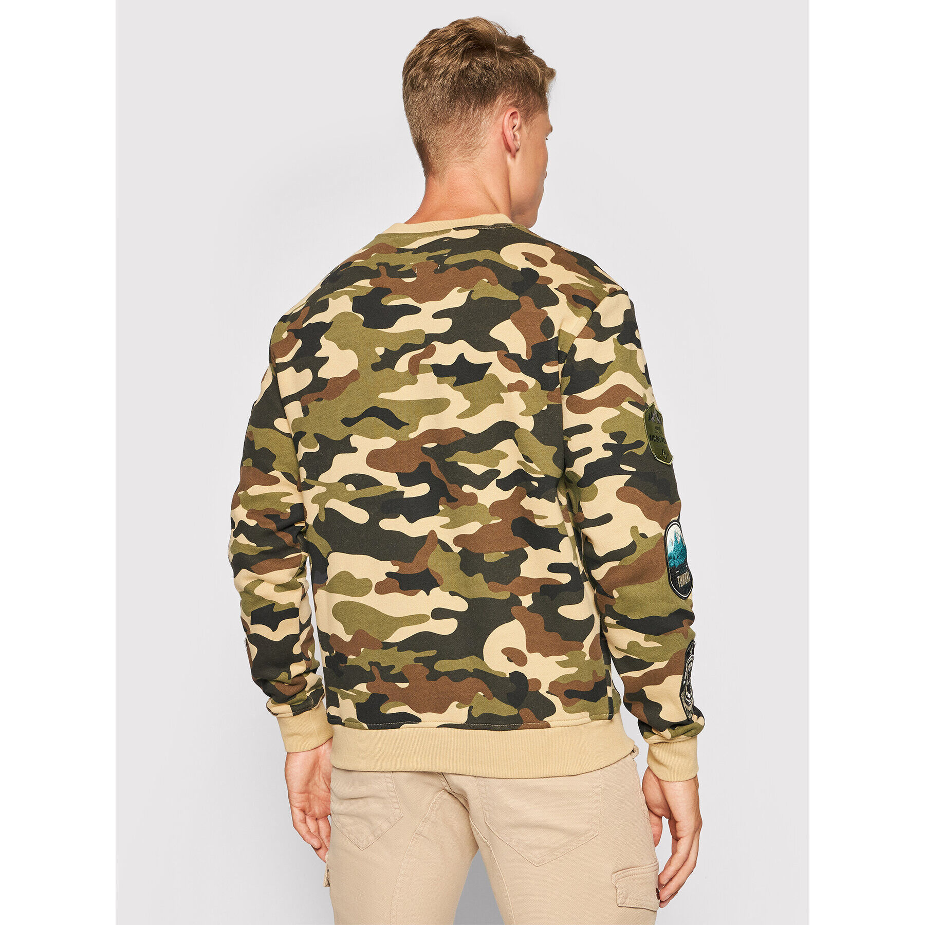 Guess Bluză Camouflage M1YQ57 K9V31 Colorat Regular Fit - Pled.ro