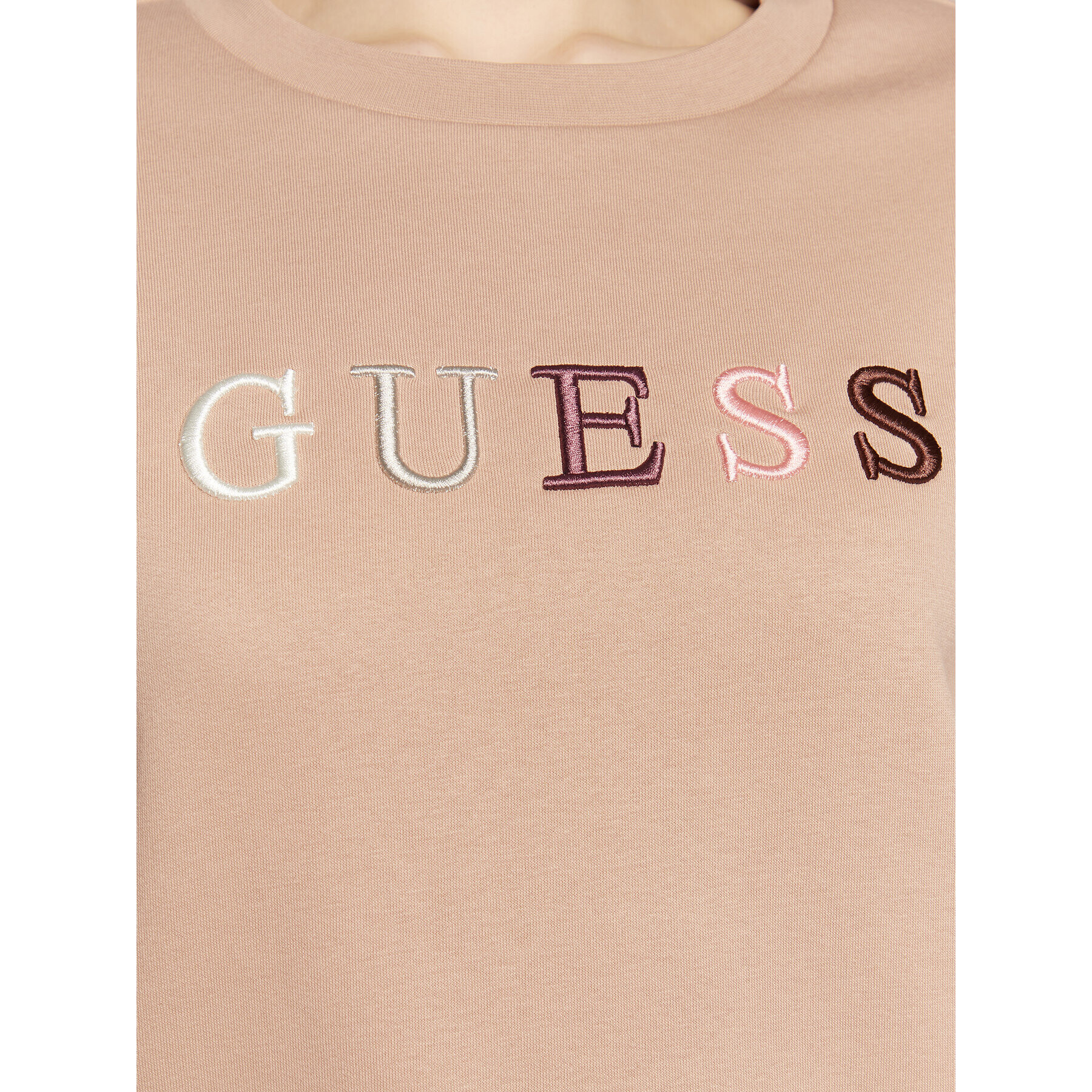 Guess Bluză Clara W3RQ05 K9Z22 Maro Regular Fit - Pled.ro