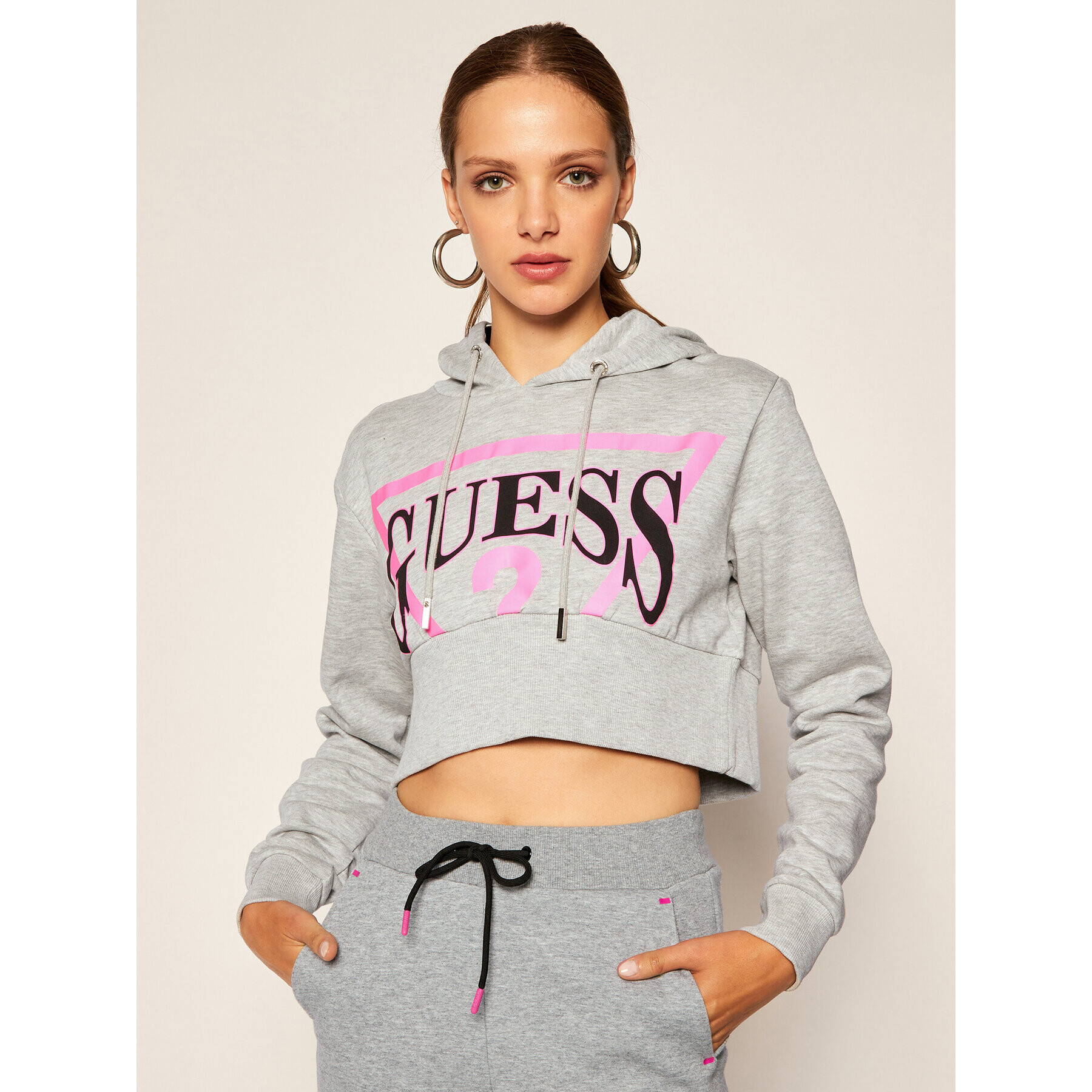 Guess Bluză Geneva W0YQ65 K68I0 Gri Regular Fit - Pled.ro