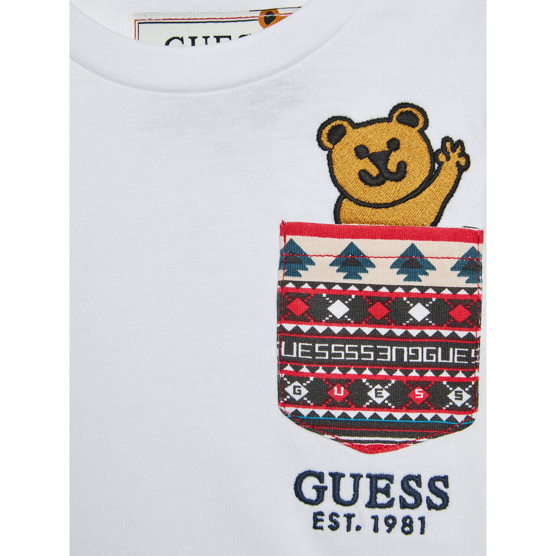 Guess Bluză I3BI04 I3Z13 Alb Regular Fit - Pled.ro