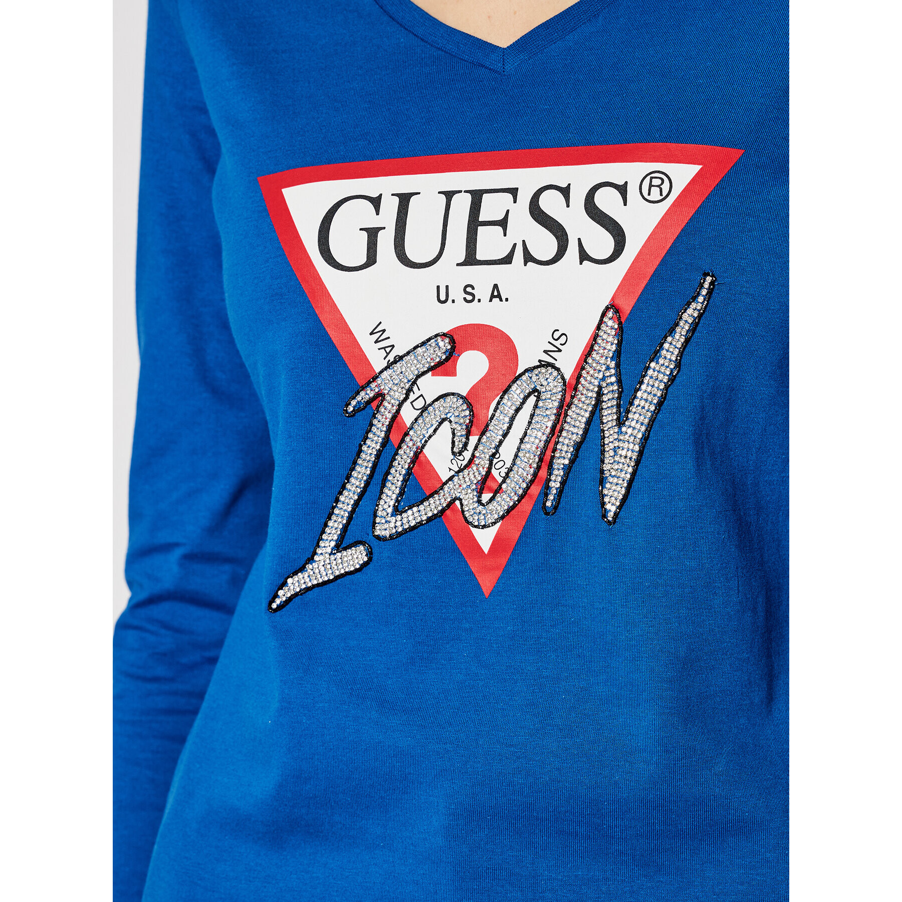 Guess Bluză Icon W1RI52 I3Z00 Albastru Regular Fit - Pled.ro