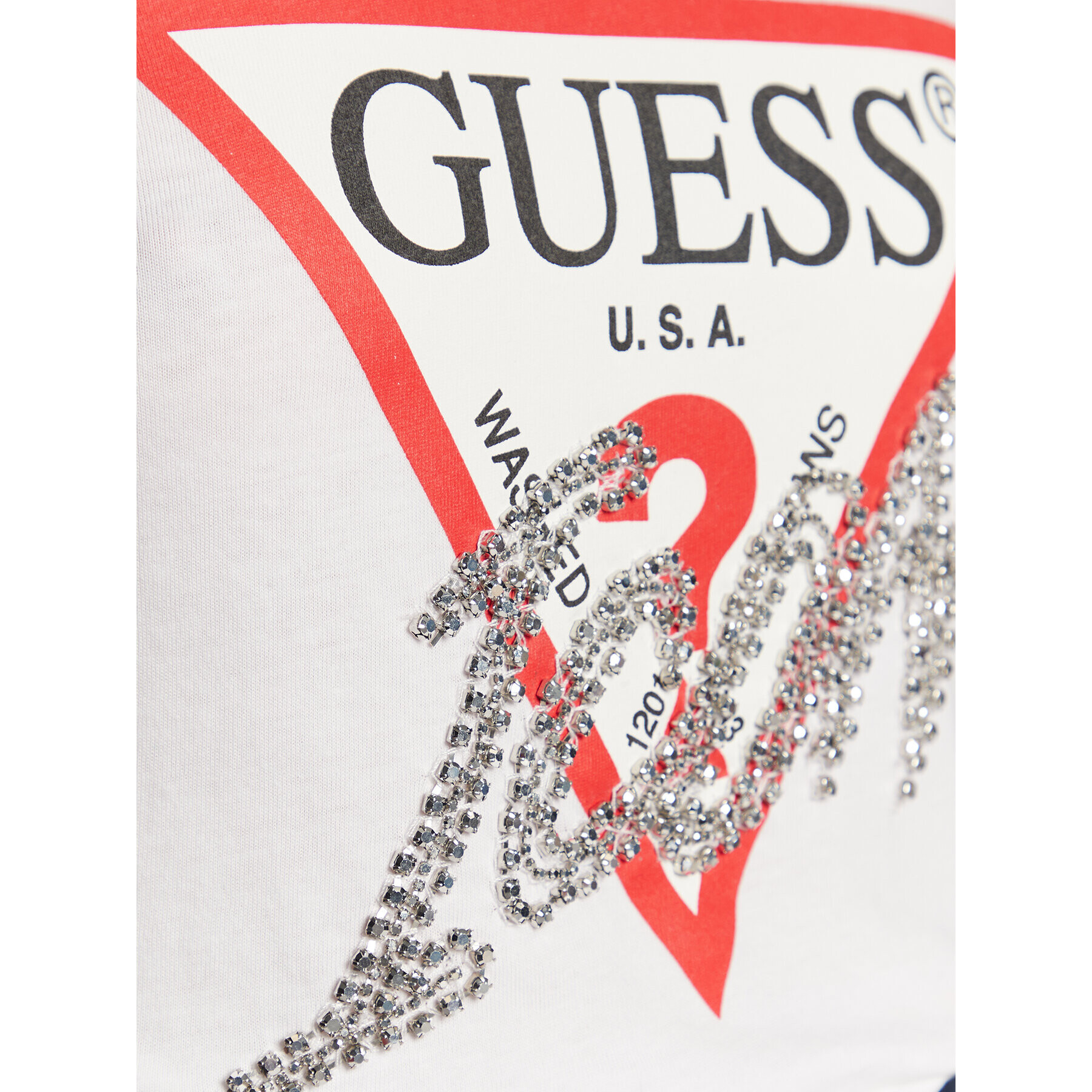 Guess Bluză Icon W2BI39 I3Z13 Alb Regular Fit - Pled.ro