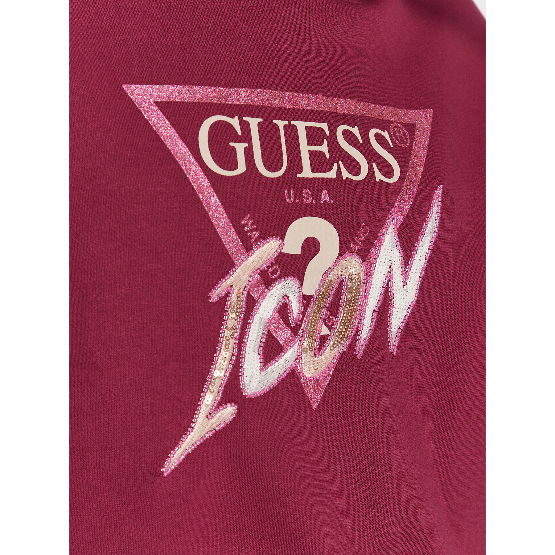 Guess Bluză Icon W3RQ03 KB683 Roșu Relaxed Fit - Pled.ro