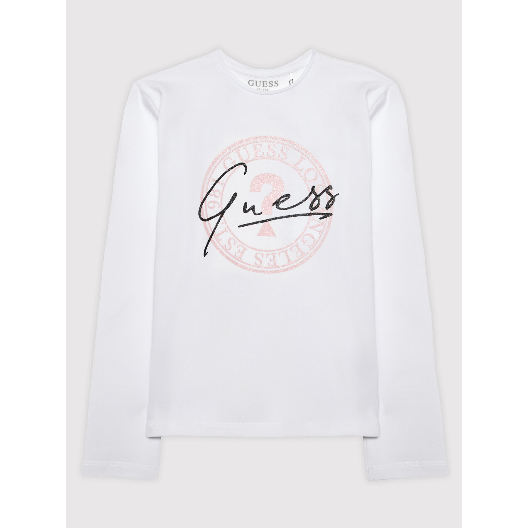 Guess Bluză J1BI19 J1311 Alb Regular Fit - Pled.ro