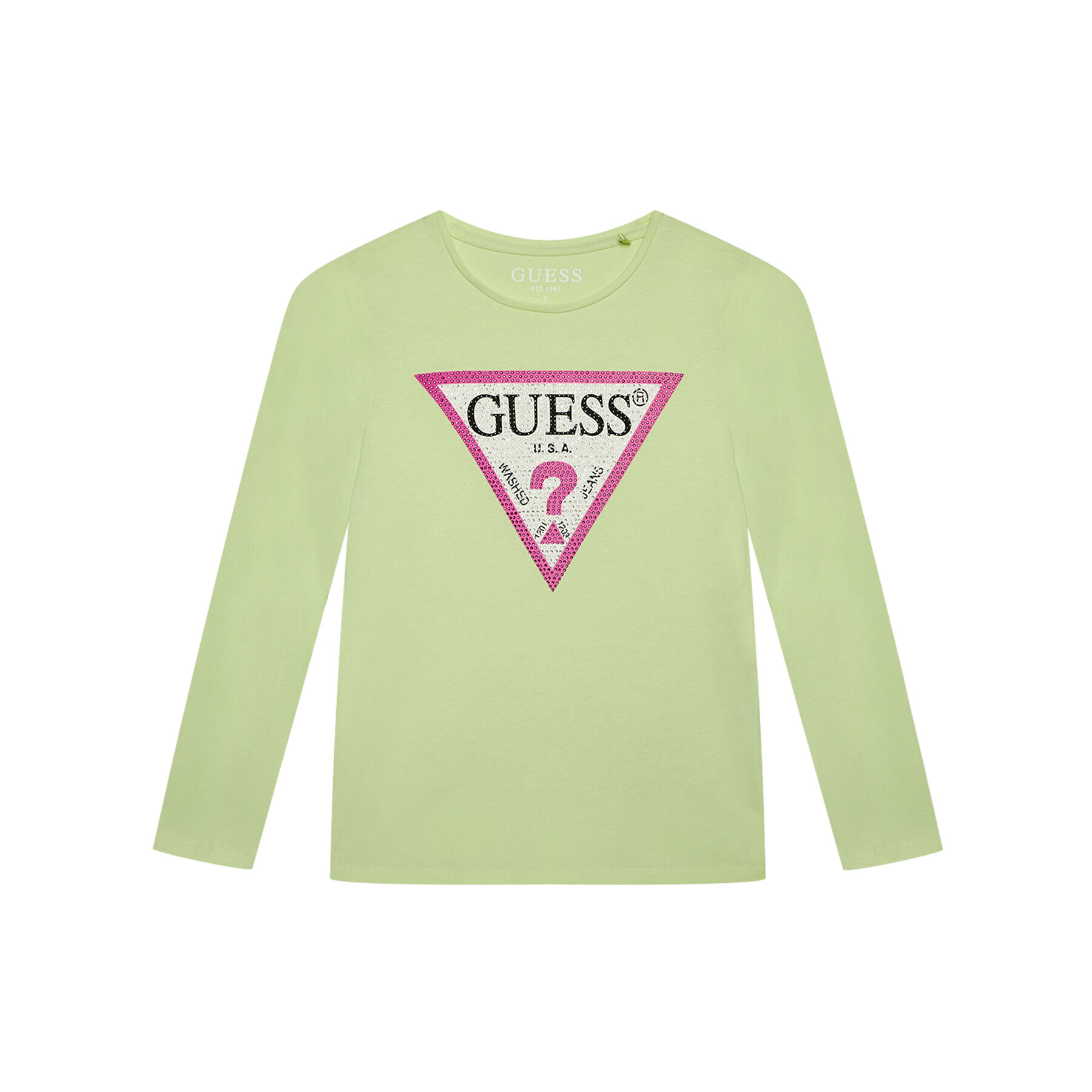 Guess Bluză J1YI36 K6YW1 Verde Regular Fit - Pled.ro