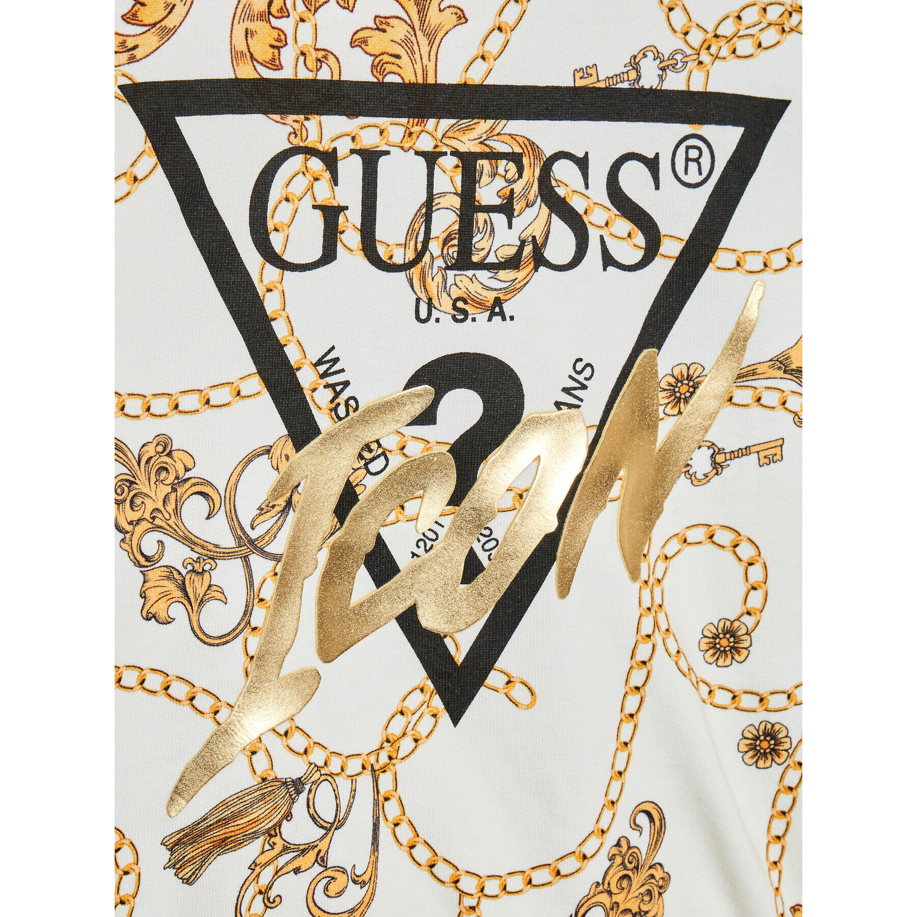 Guess Bluză J3RQ02 KA6R3 Écru Regular Fit - Pled.ro