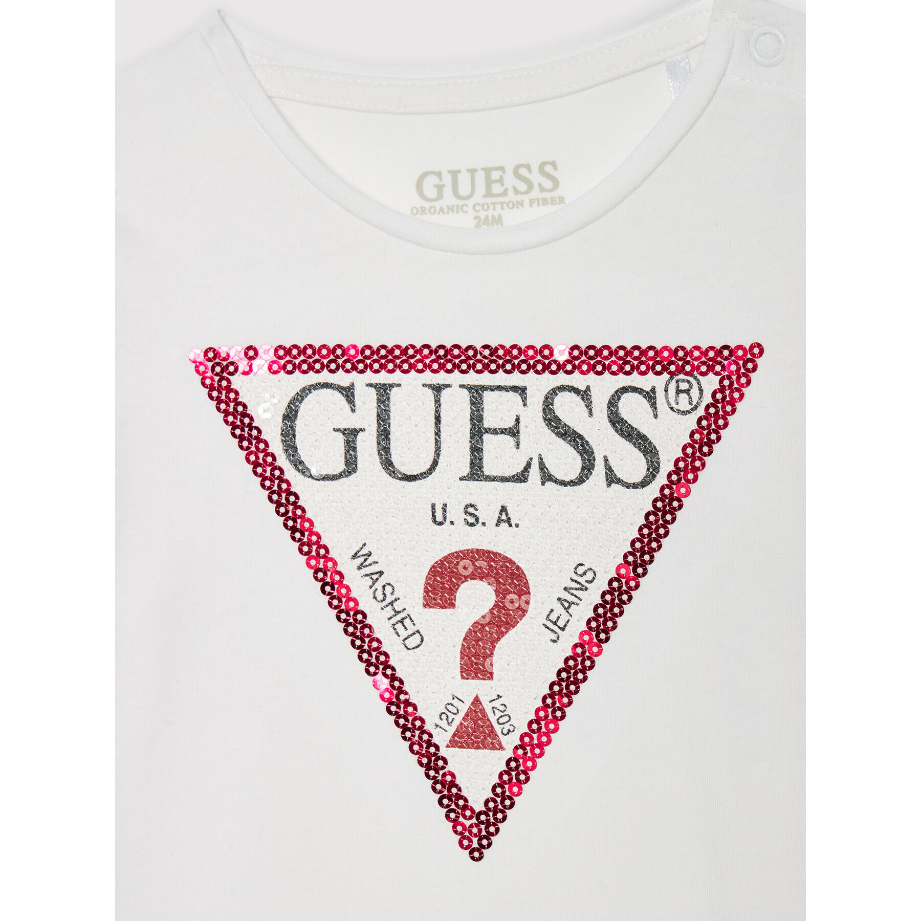 Guess Bluză K1YI29 K6YW1 Alb Regular Fit - Pled.ro