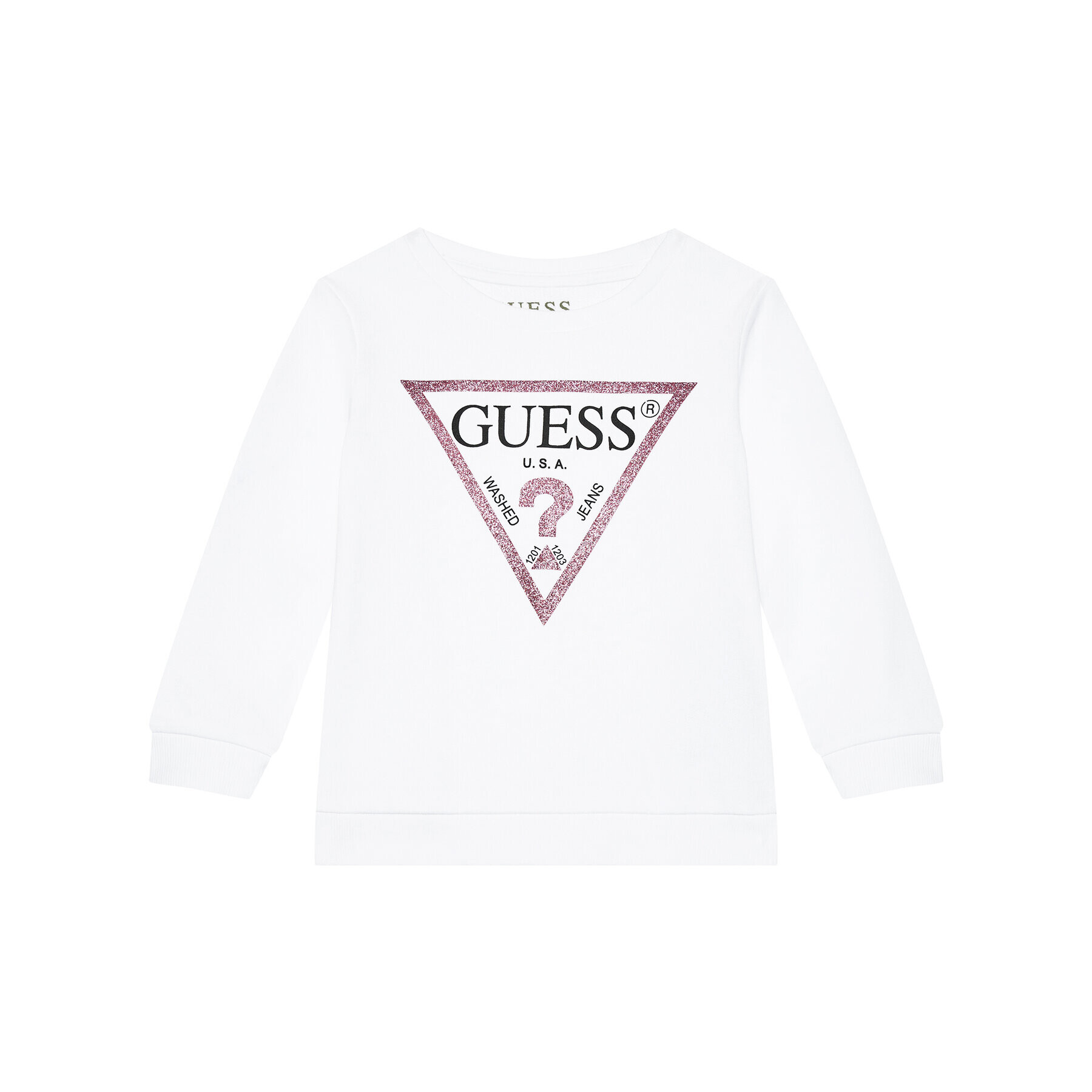 Guess Bluză K74Q12 K5WK0 Alb Regular Fit - Pled.ro