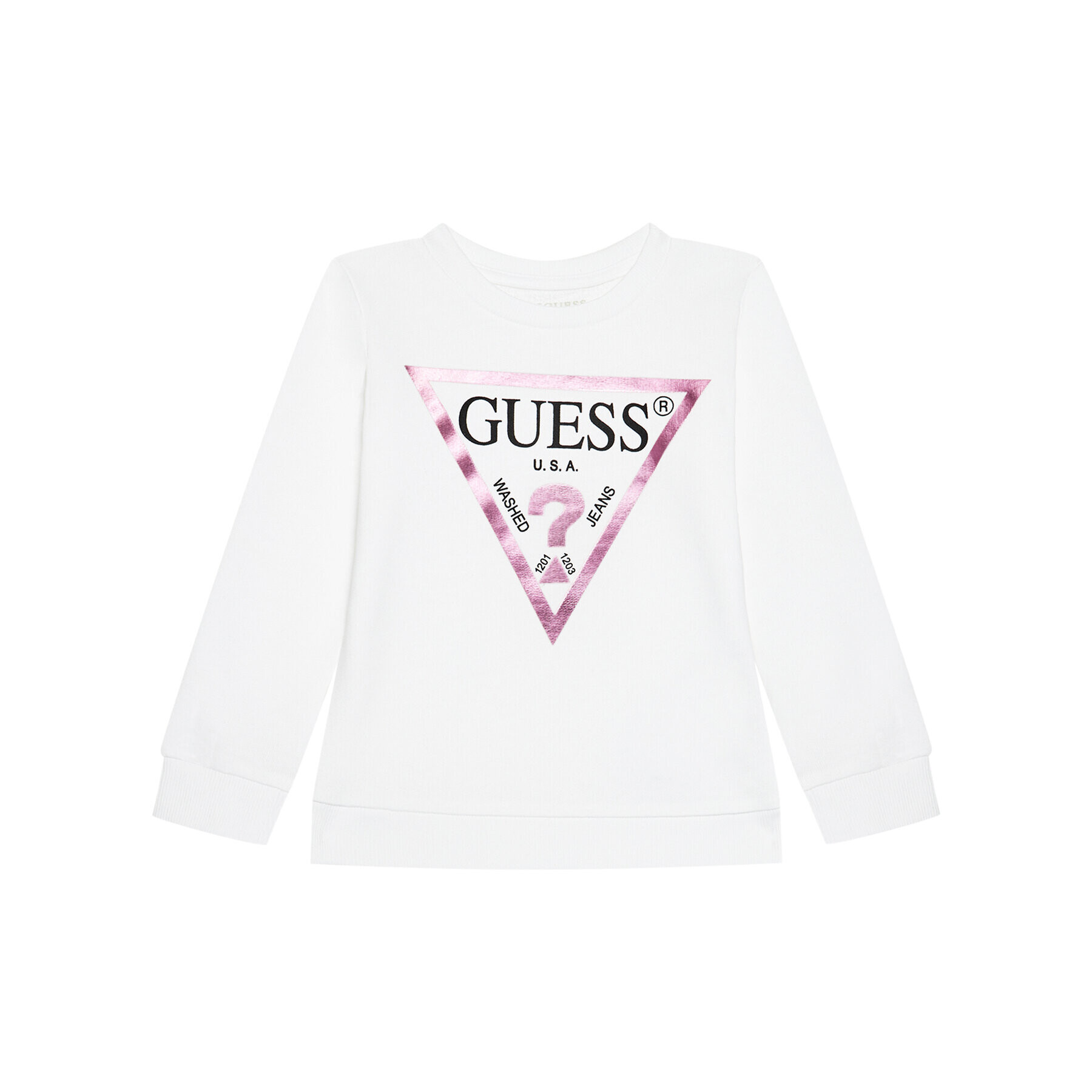 Guess Bluză K84I18 K8HM0 Alb Regular Fit - Pled.ro