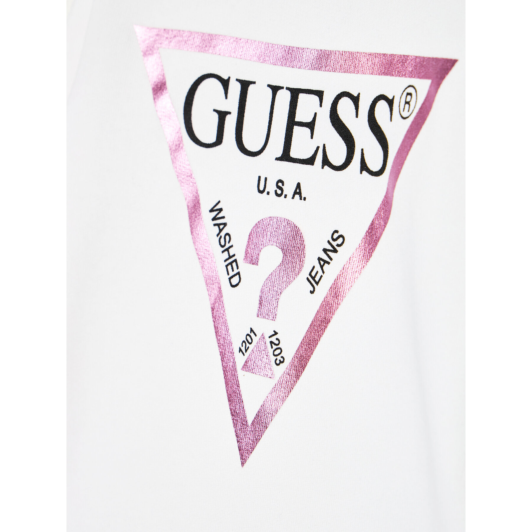 Guess Bluză K84I18 K8HM0 Alb Regular Fit - Pled.ro