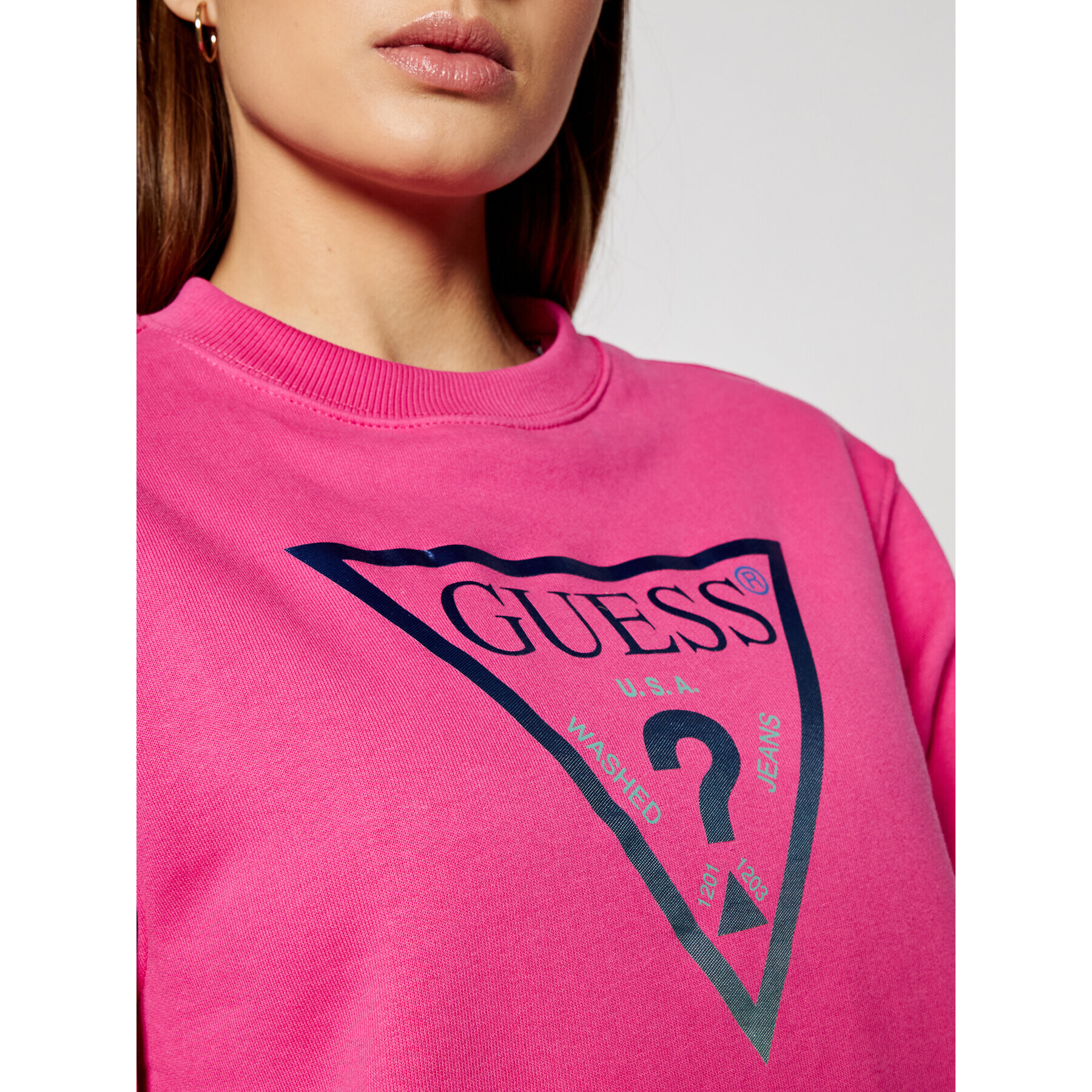 Guess Bluză Karida W1RQ00 K68I0 Roz Regular Fit - Pled.ro