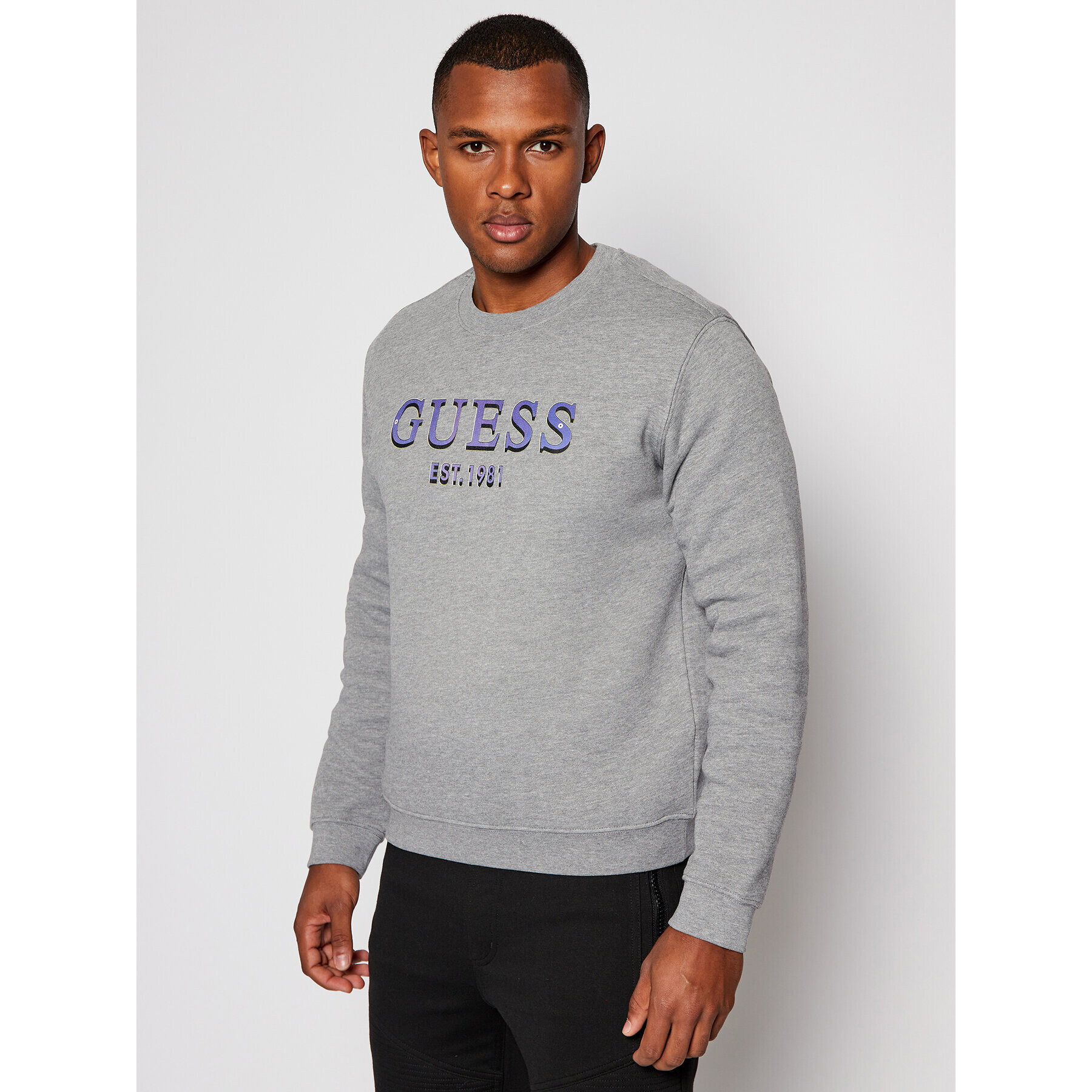 Guess Bluză M0BQ76 K9V31 Gri Regular Fit - Pled.ro