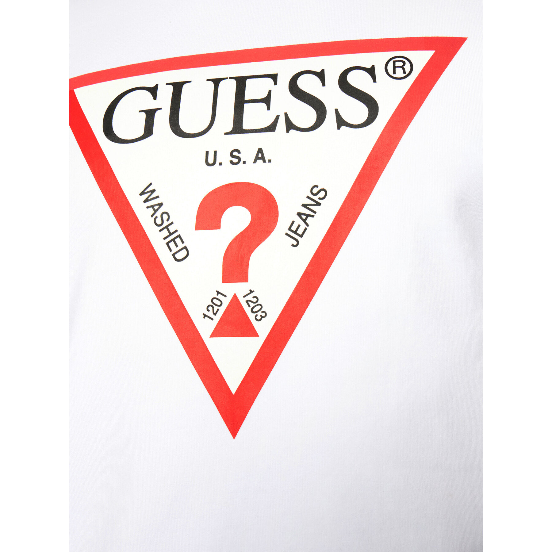 Guess Bluză M1RQ37 K6ZS1 Alb Slim Fit - Pled.ro