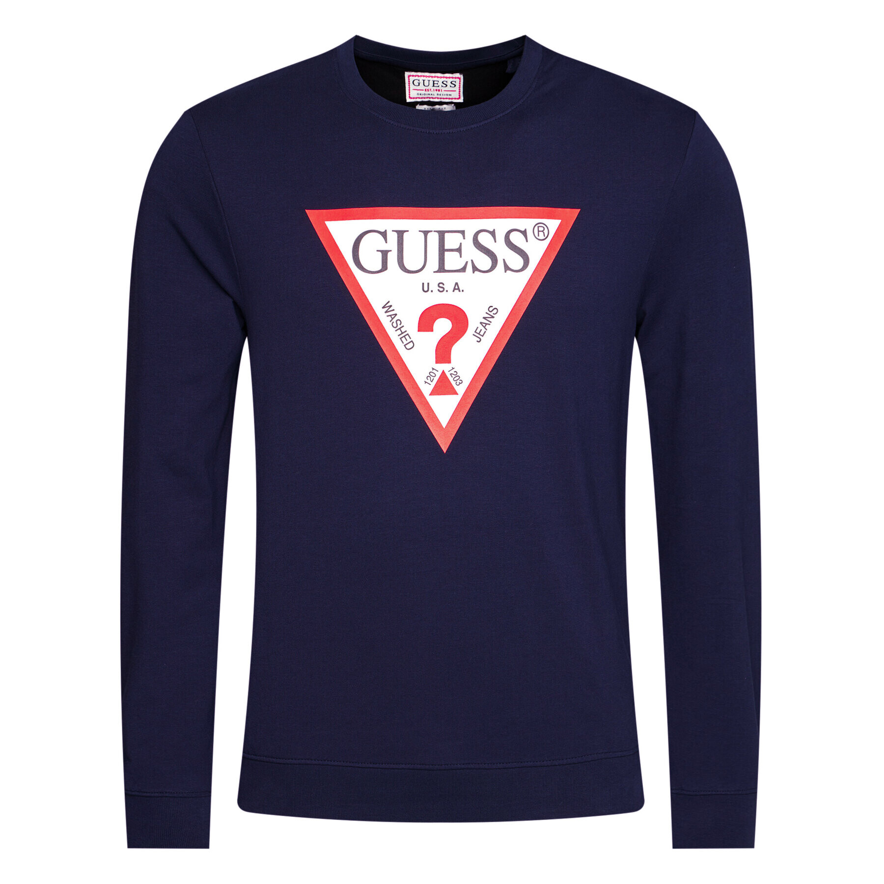 Guess Bluză M1RQ37 K6ZS1 Bleumarin Slim Fit - Pled.ro