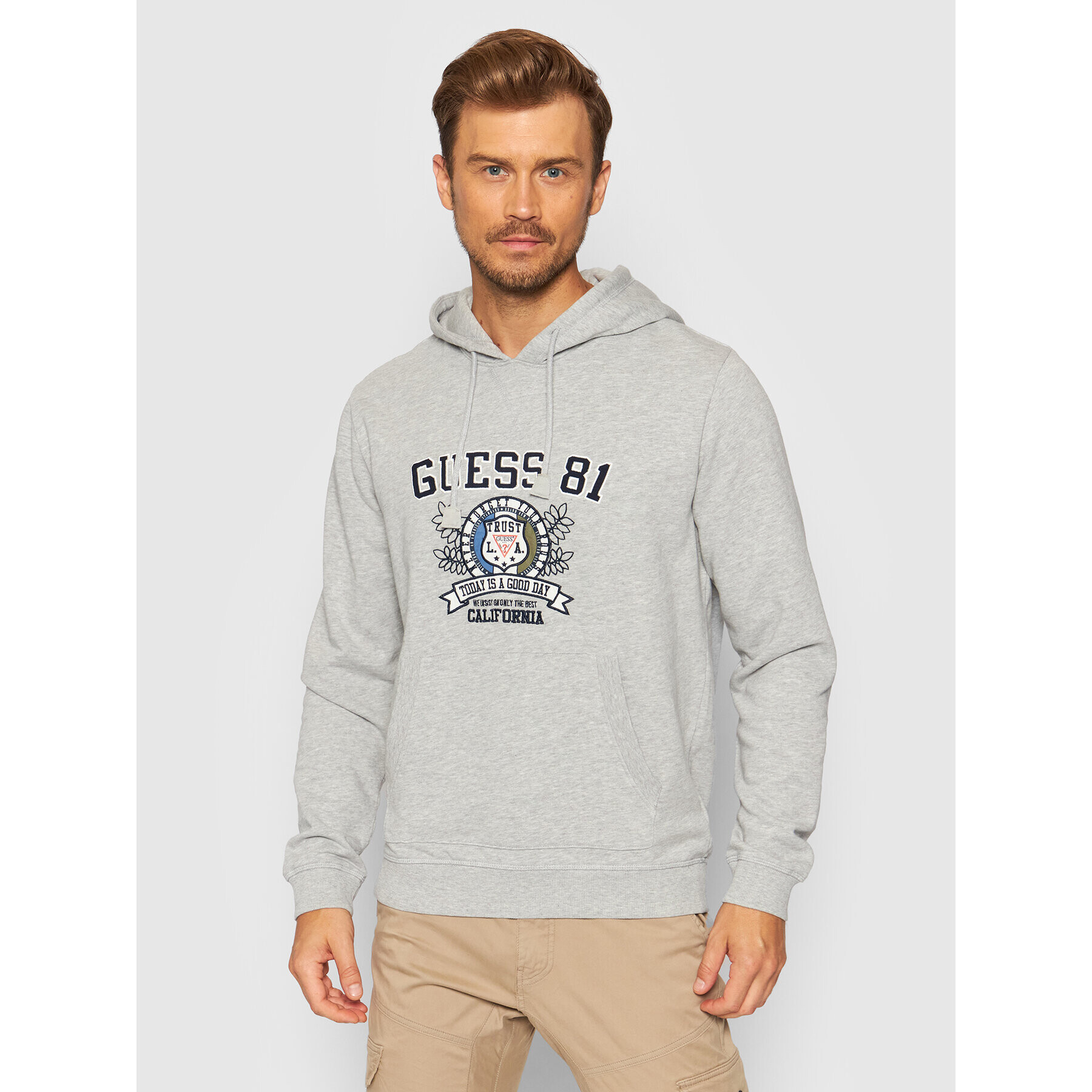 Guess Bluză M1YQ59 K9W01 Gri Regular Fit - Pled.ro