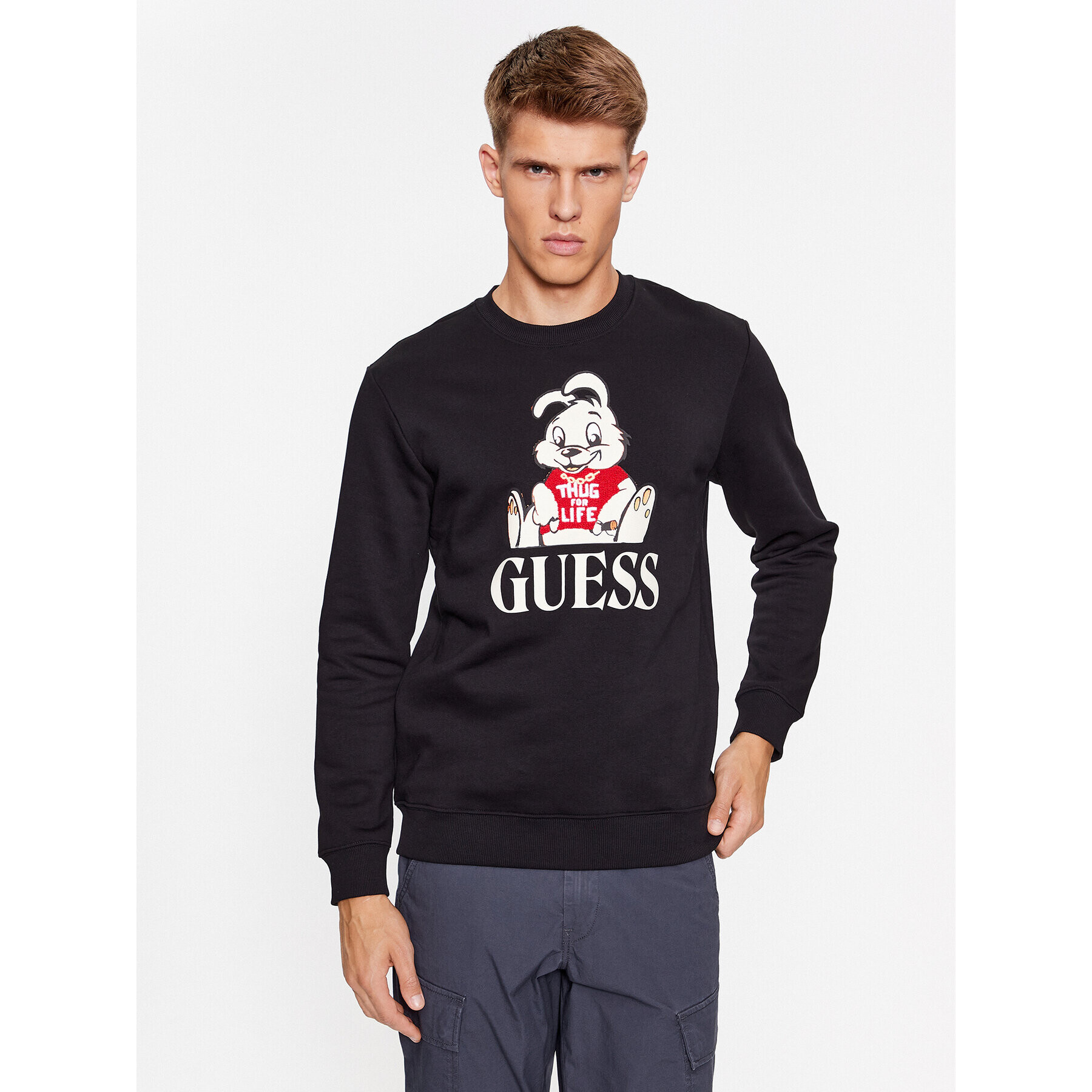 Guess Bluză M3BQ62 K9Z21 Negru Regular Fit - Pled.ro