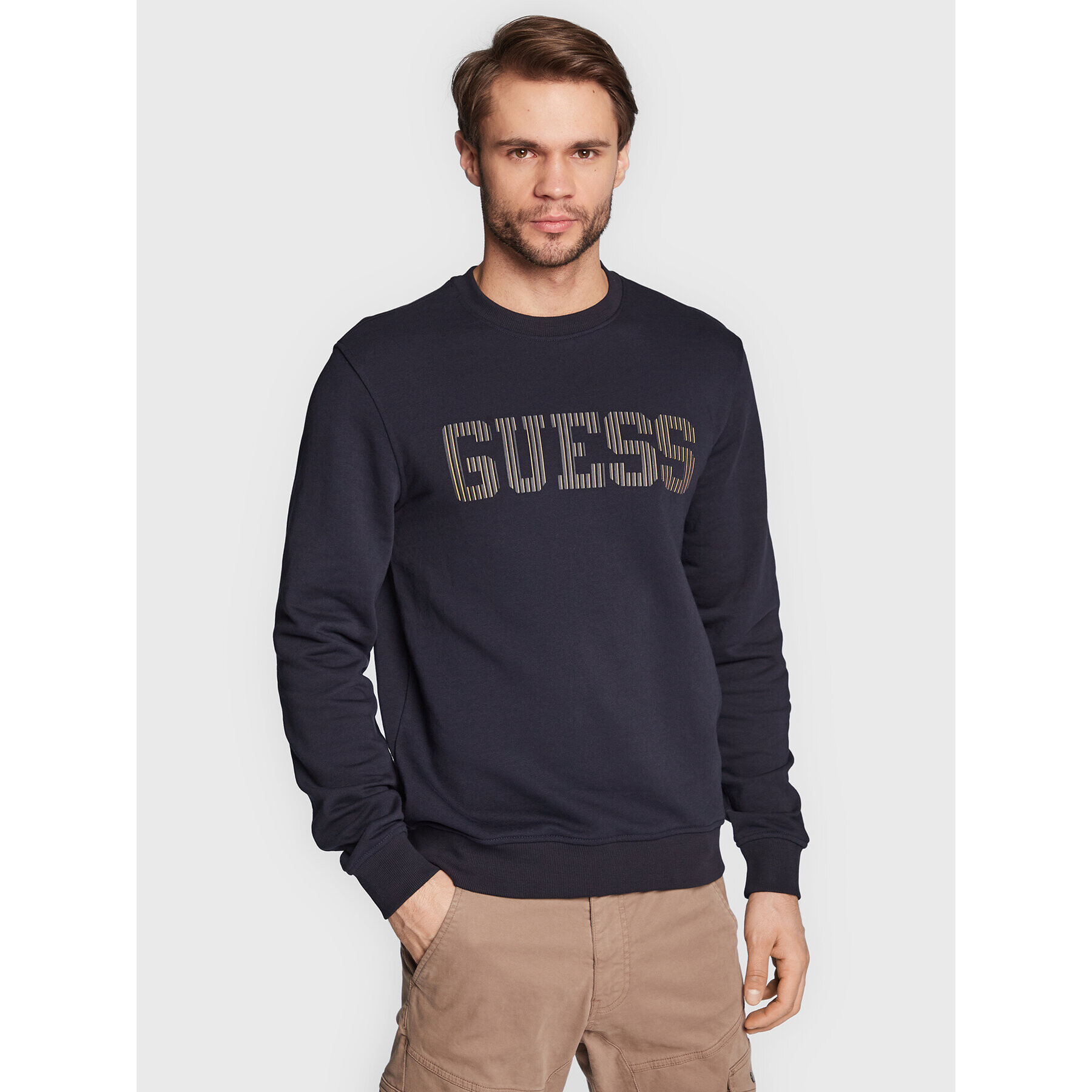 Guess Bluză M3RQ08 KBK32 Bleumarin Slim Fit - Pled.ro