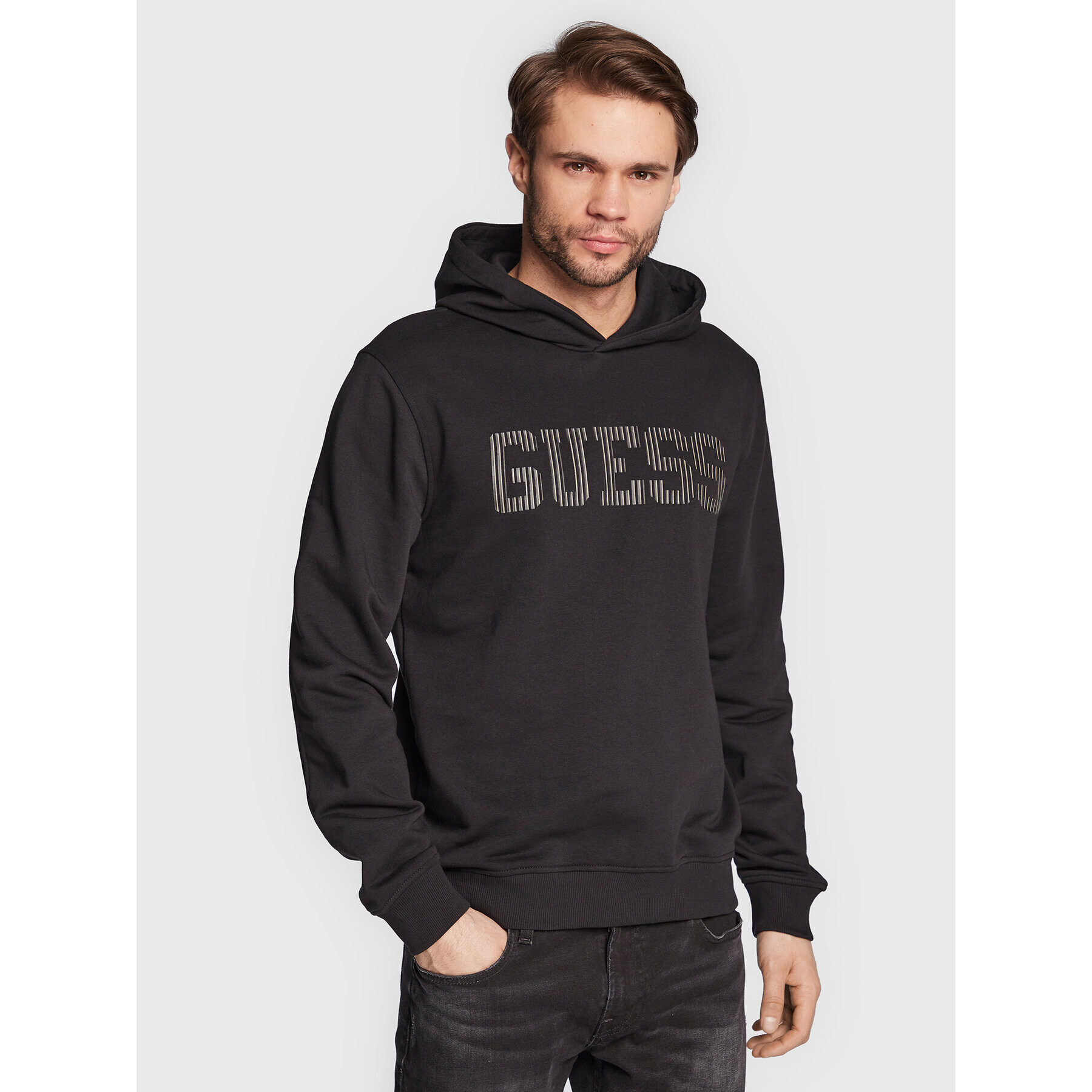 Guess Bluză M3RQ36 KBK32 Negru Slim Fit - Pled.ro