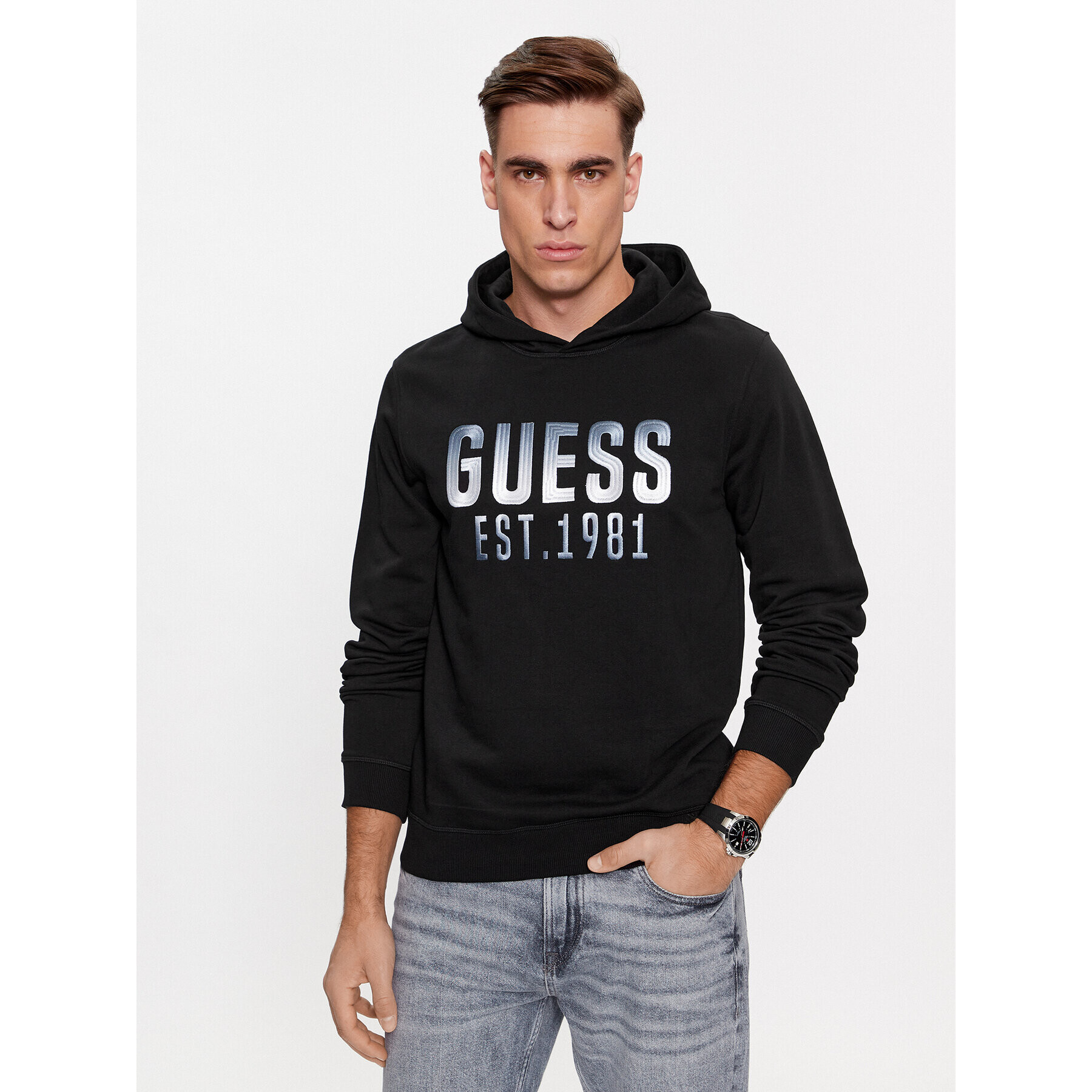 Guess Bluză M4RQ36 KBK32 Negru Regular Fit - Pled.ro