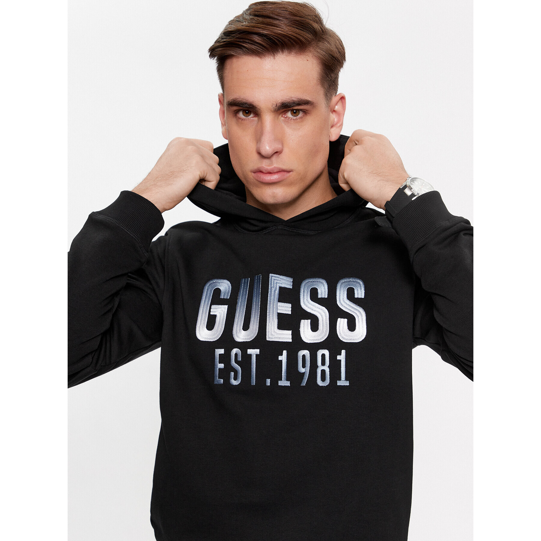 Guess Bluză M4RQ36 KBK32 Negru Regular Fit - Pled.ro