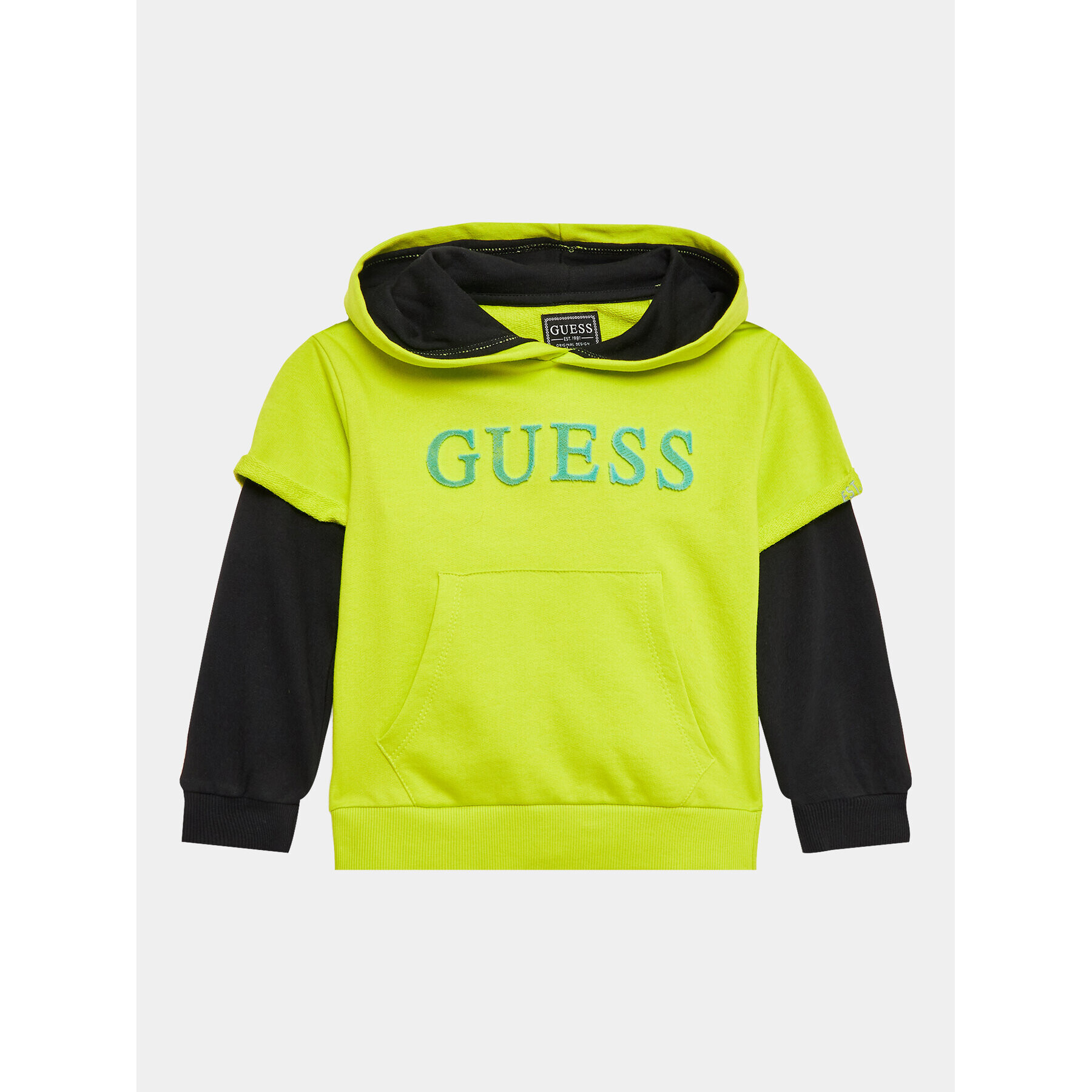 Guess Bluză N3YQ00 KA6R3 Verde Regular Fit - Pled.ro