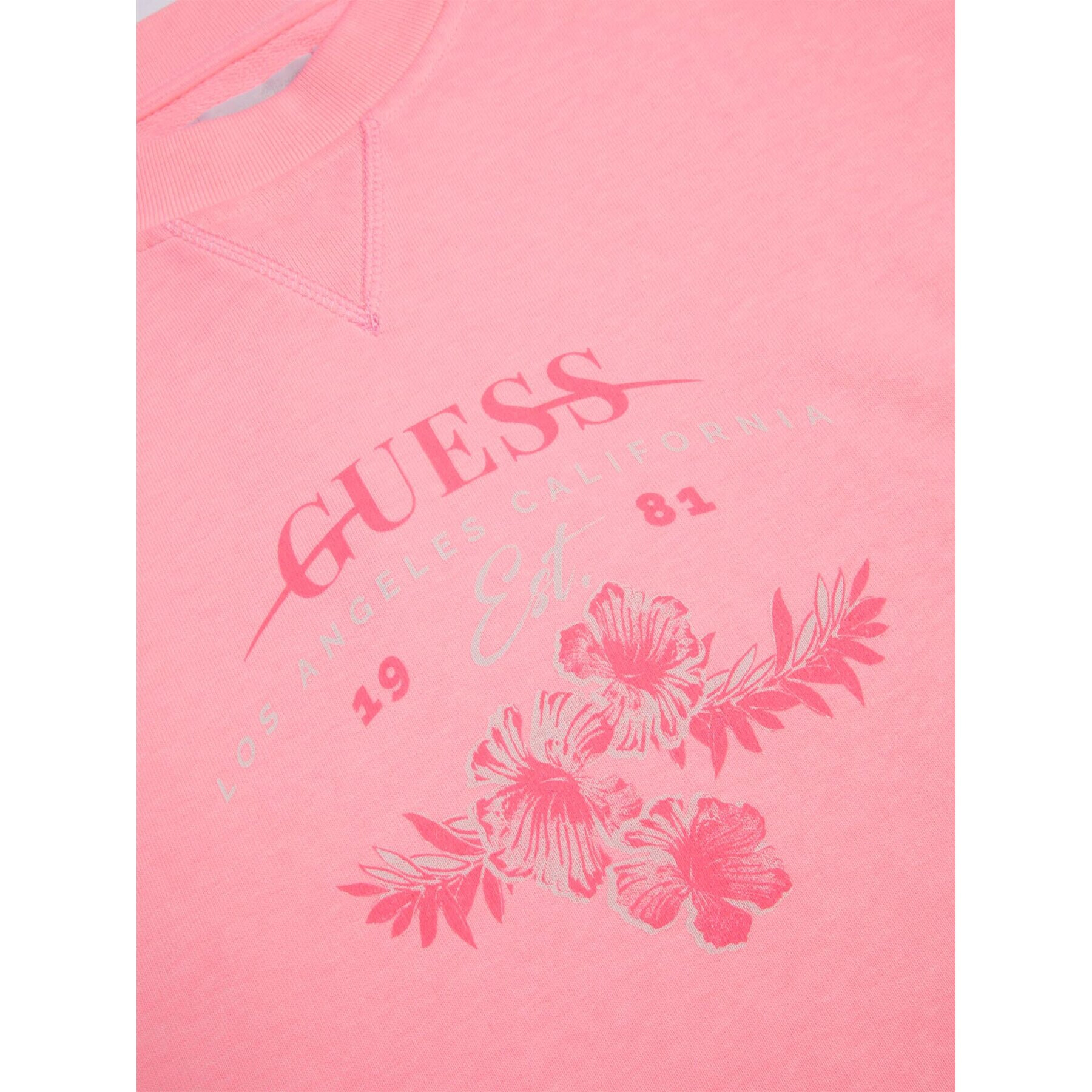 Guess Bluză Neon W3GQ20 KBQH0 Roz Relaxed Fit - Pled.ro