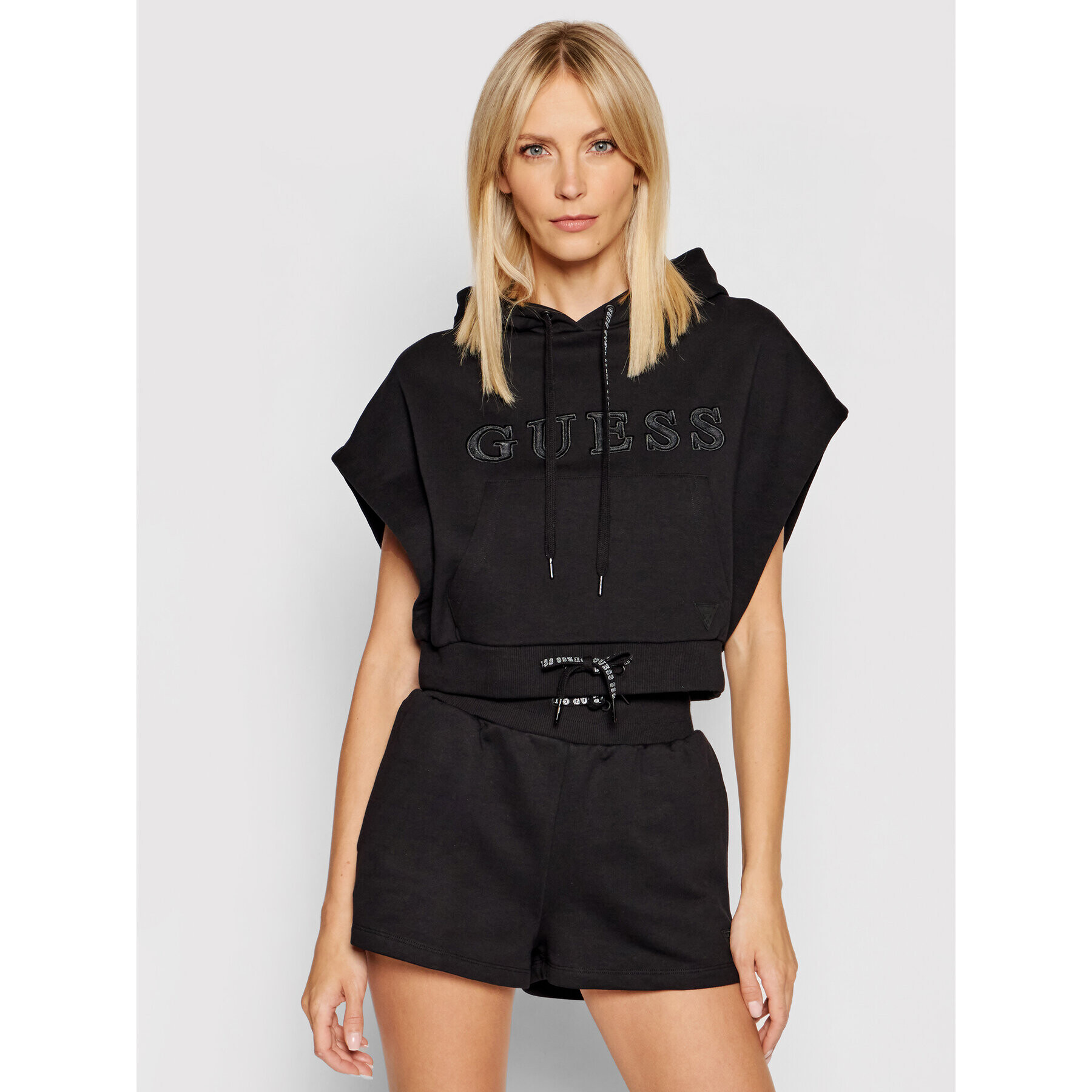 Guess Bluză O1GA00 K68I1 Negru Loose Fit - Pled.ro