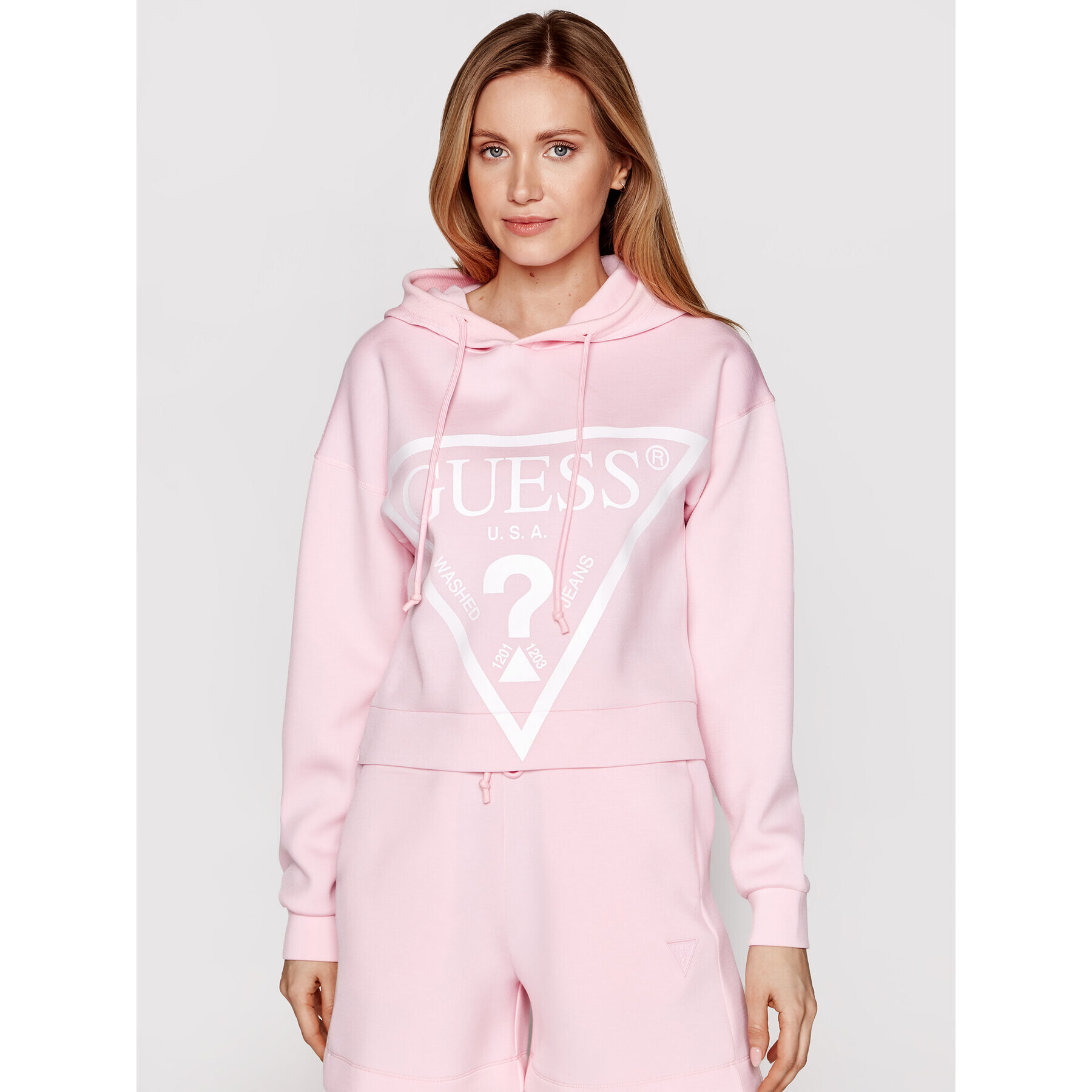 Guess Bluză Alisa O1GA29 KAMN2 Roz Comfort Fit - Pled.ro