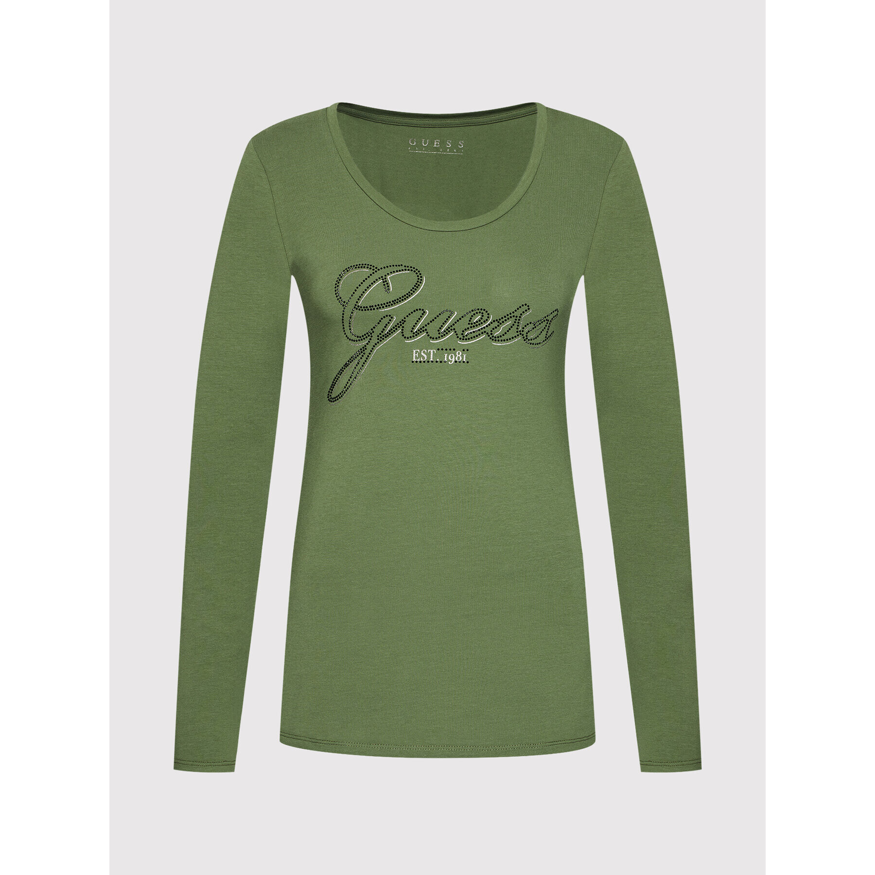 Guess Bluză Raisa W1YI90 J1311 Verde Slim Fit - Pled.ro