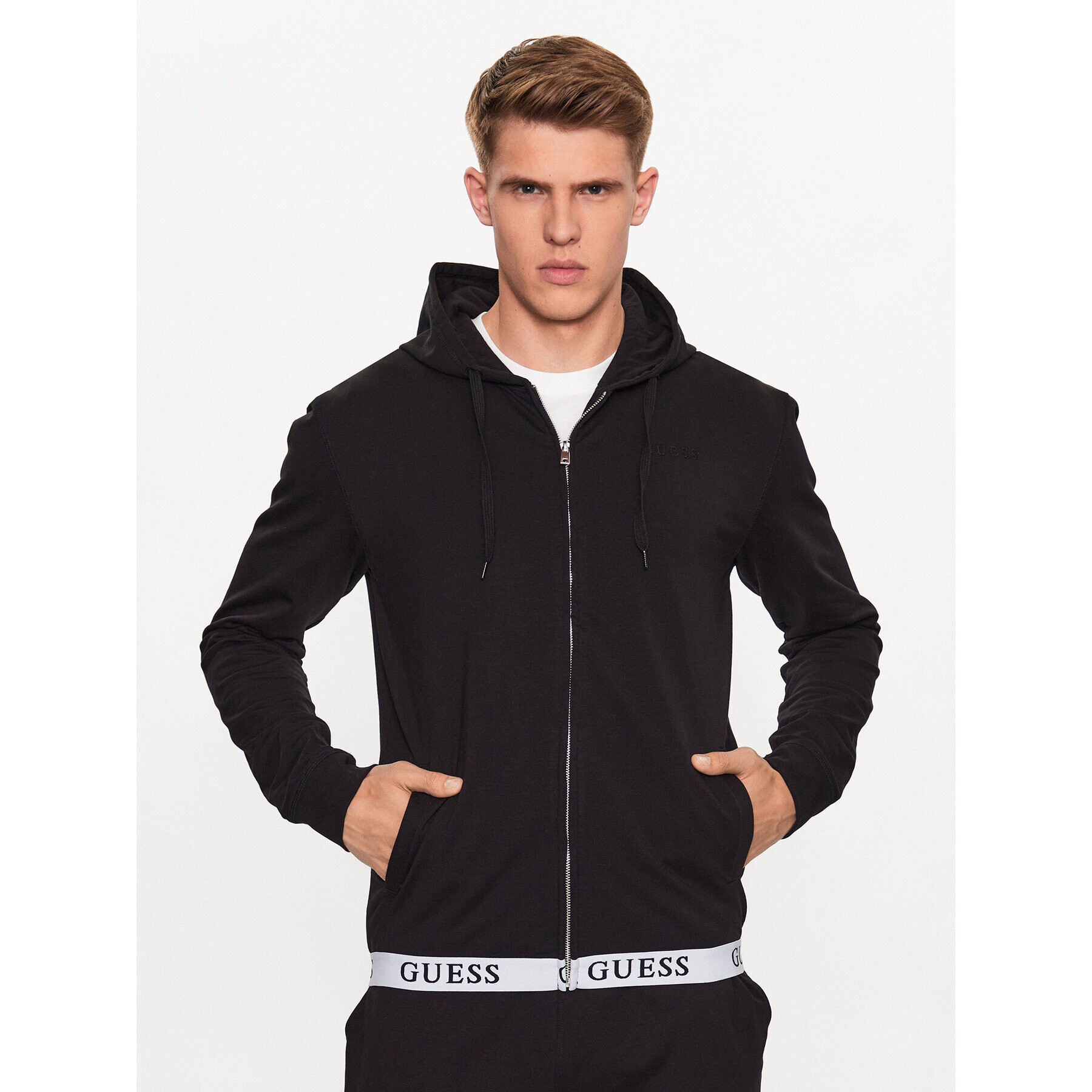 Guess Bluză U3YQ00 KBS91 Negru Regular Fit - Pled.ro