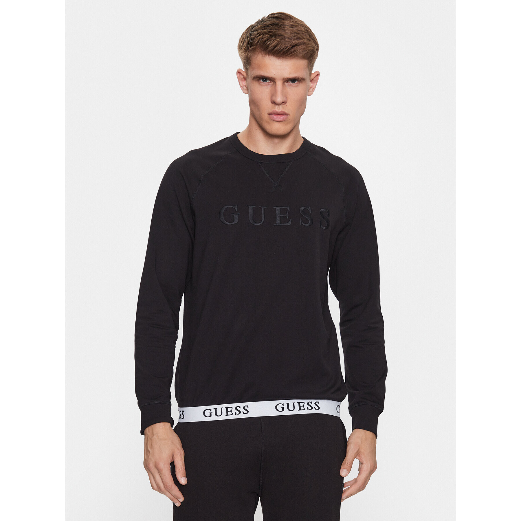 Guess Bluză U3YQ01 KBS91 Negru Regular Fit - Pled.ro