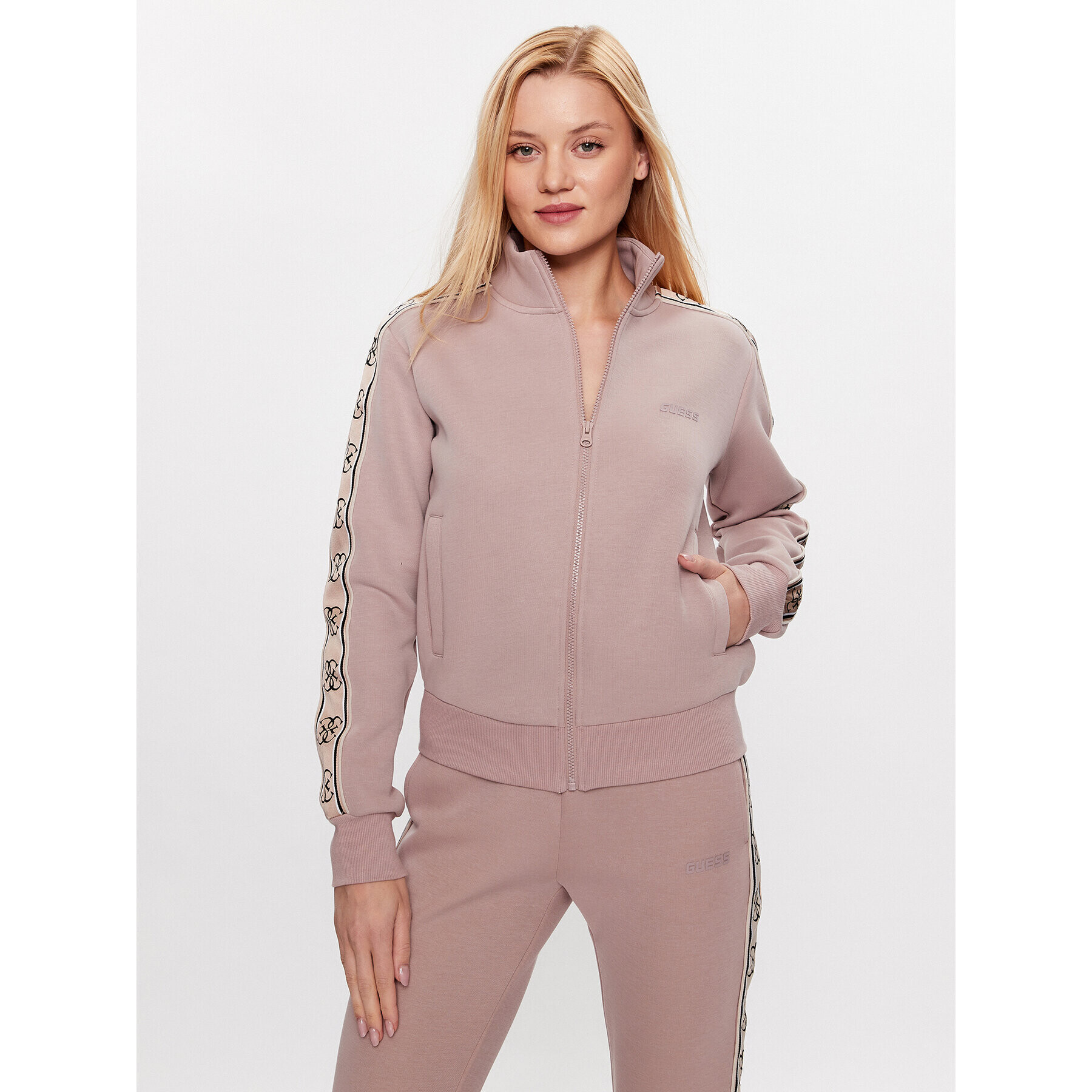 Guess Bluză Britney V2YQ16 KB3P2 Roz Regular Fit - Pled.ro