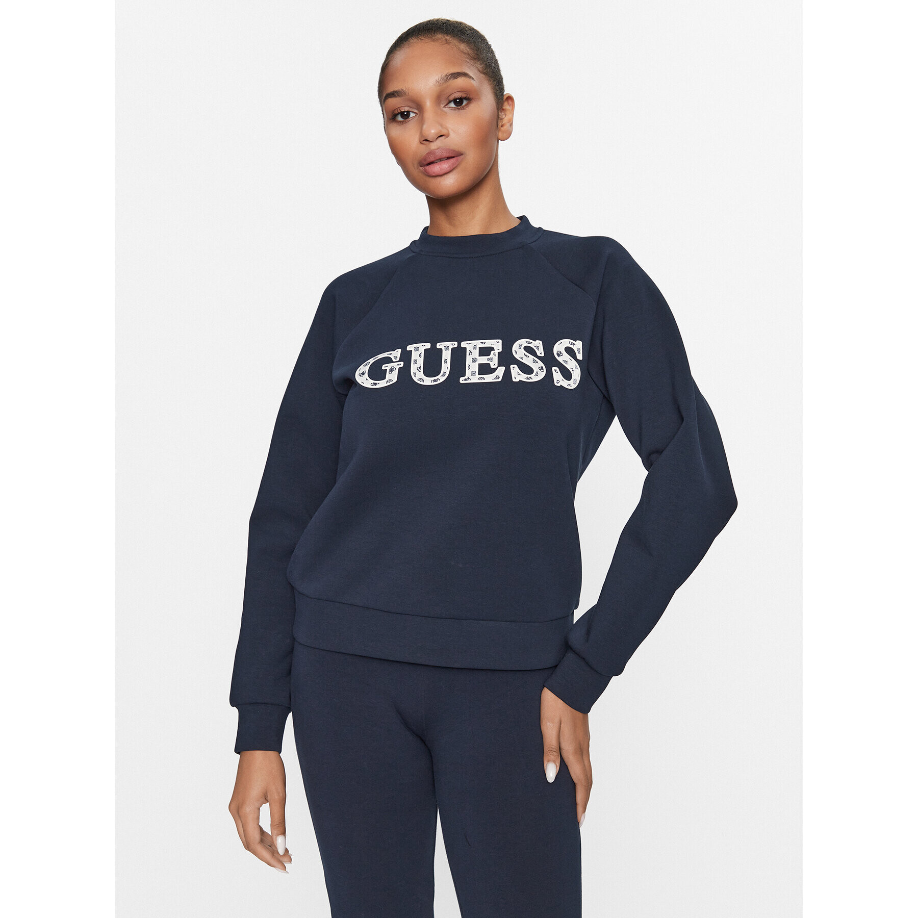 Guess Bluză V3BQ07 KBCK2 Bleumarin Regular Fit - Pled.ro