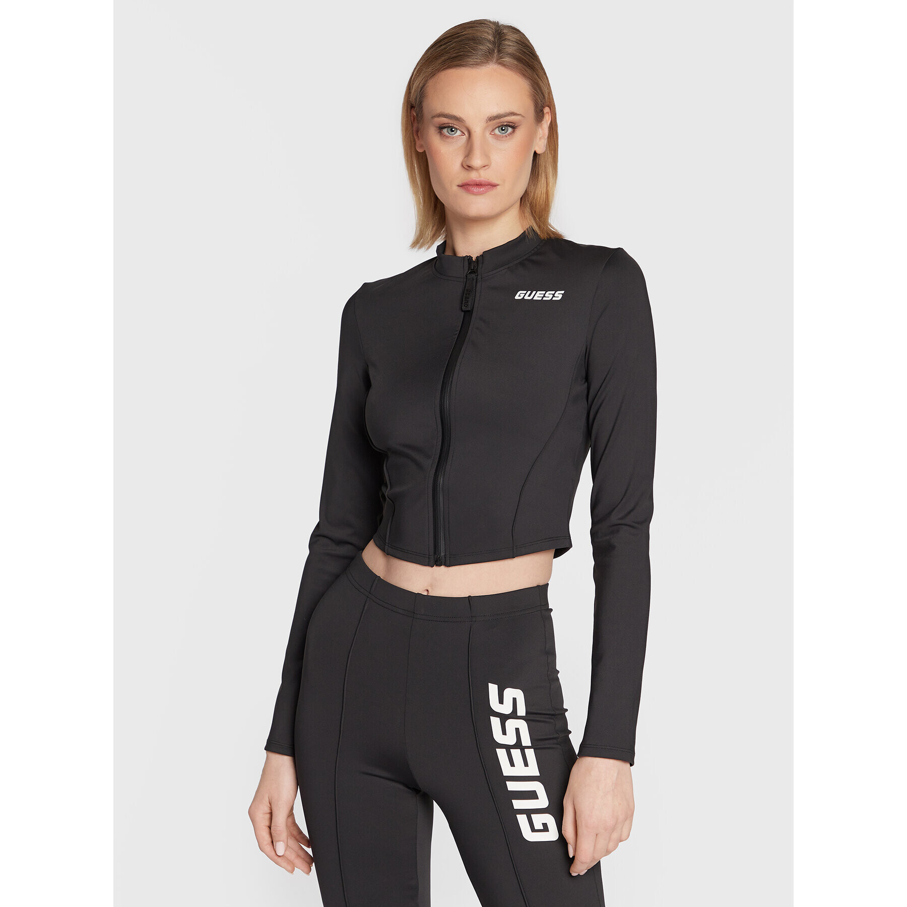 Guess Bluză V3RP17 KBIL2 Negru Slim Fit - Pled.ro