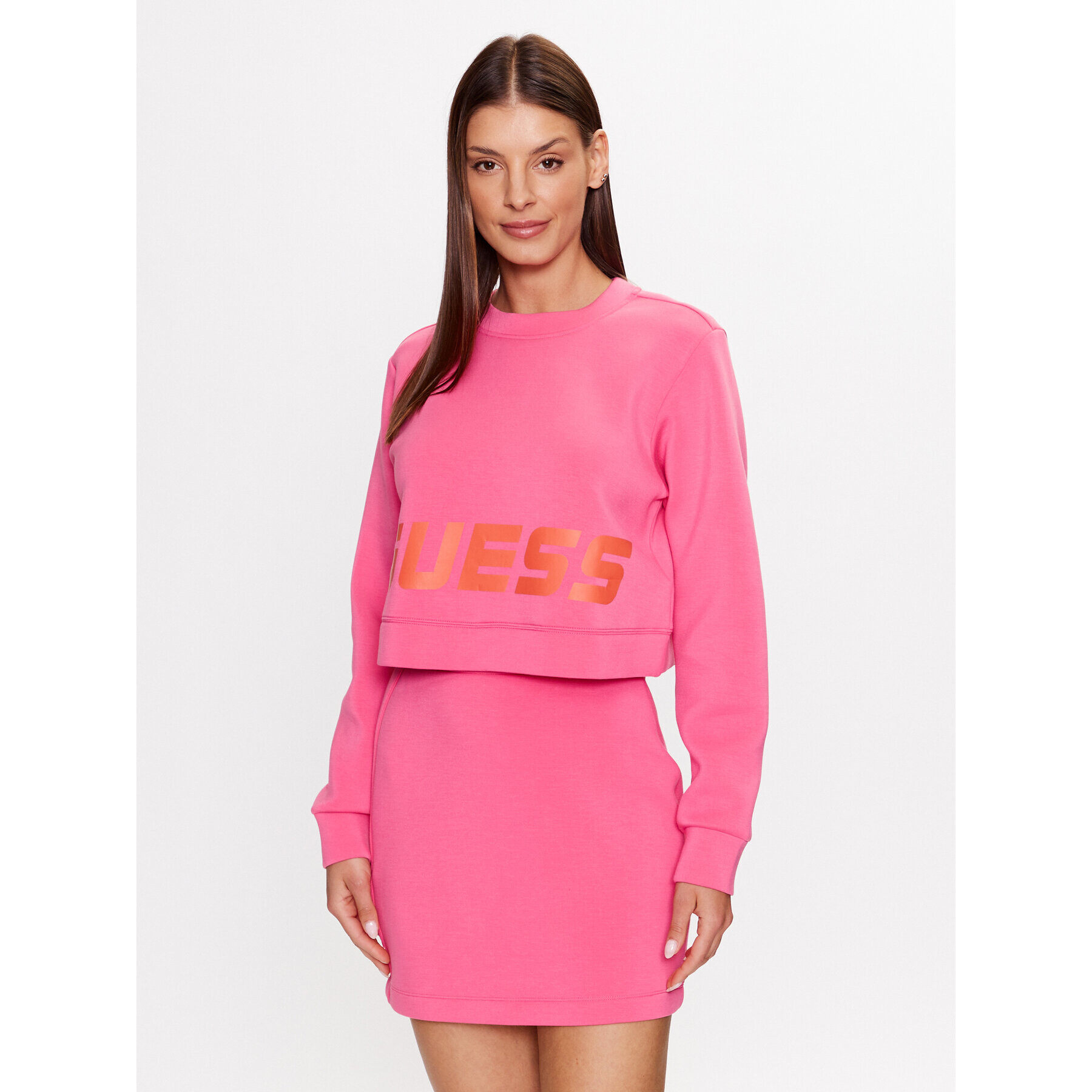 Guess Bluză V3YQ02 K7UW2 Roz Oversize - Pled.ro