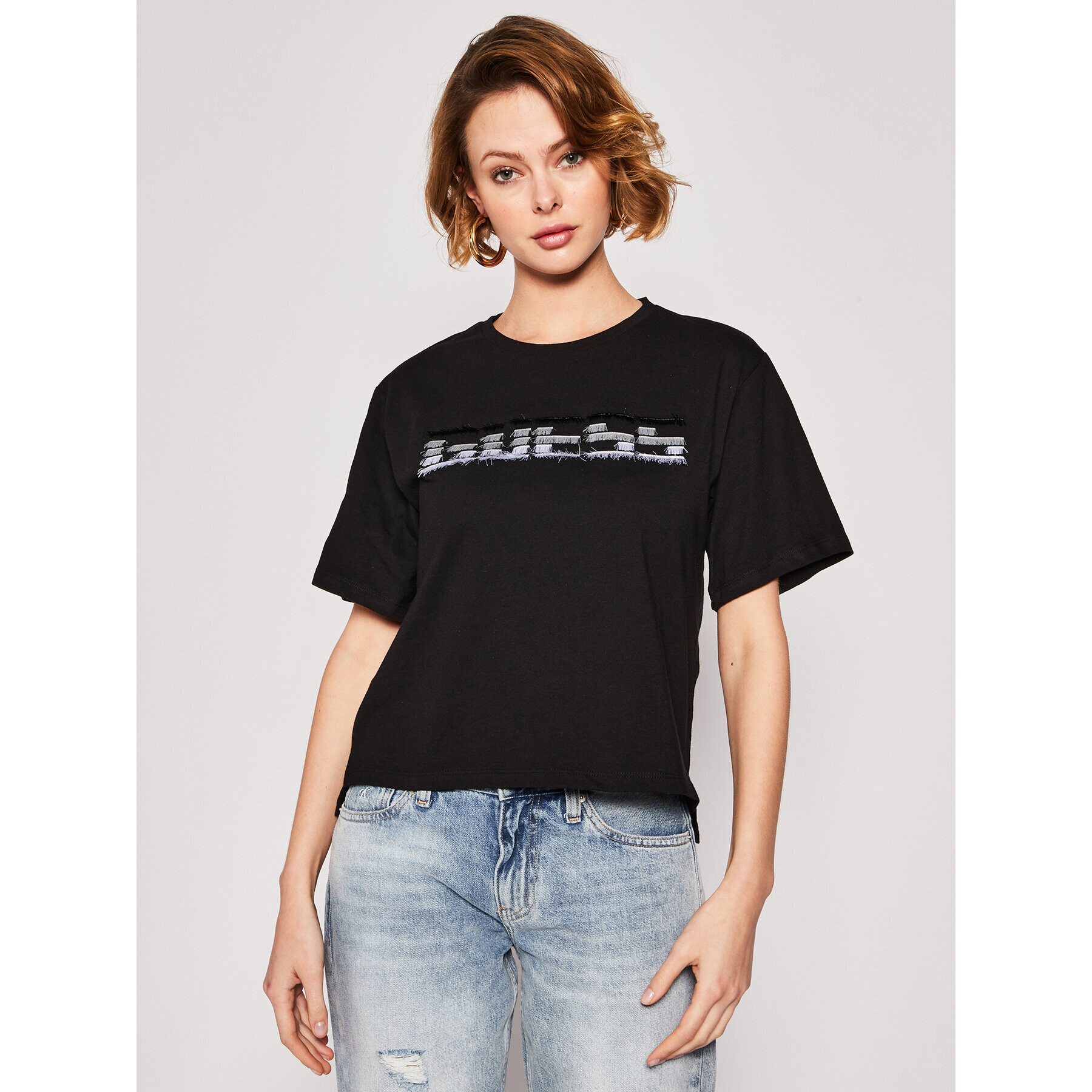 Guess Bluză Paulina W0GI0L K9OL0 Negru Regular Fit - Pled.ro