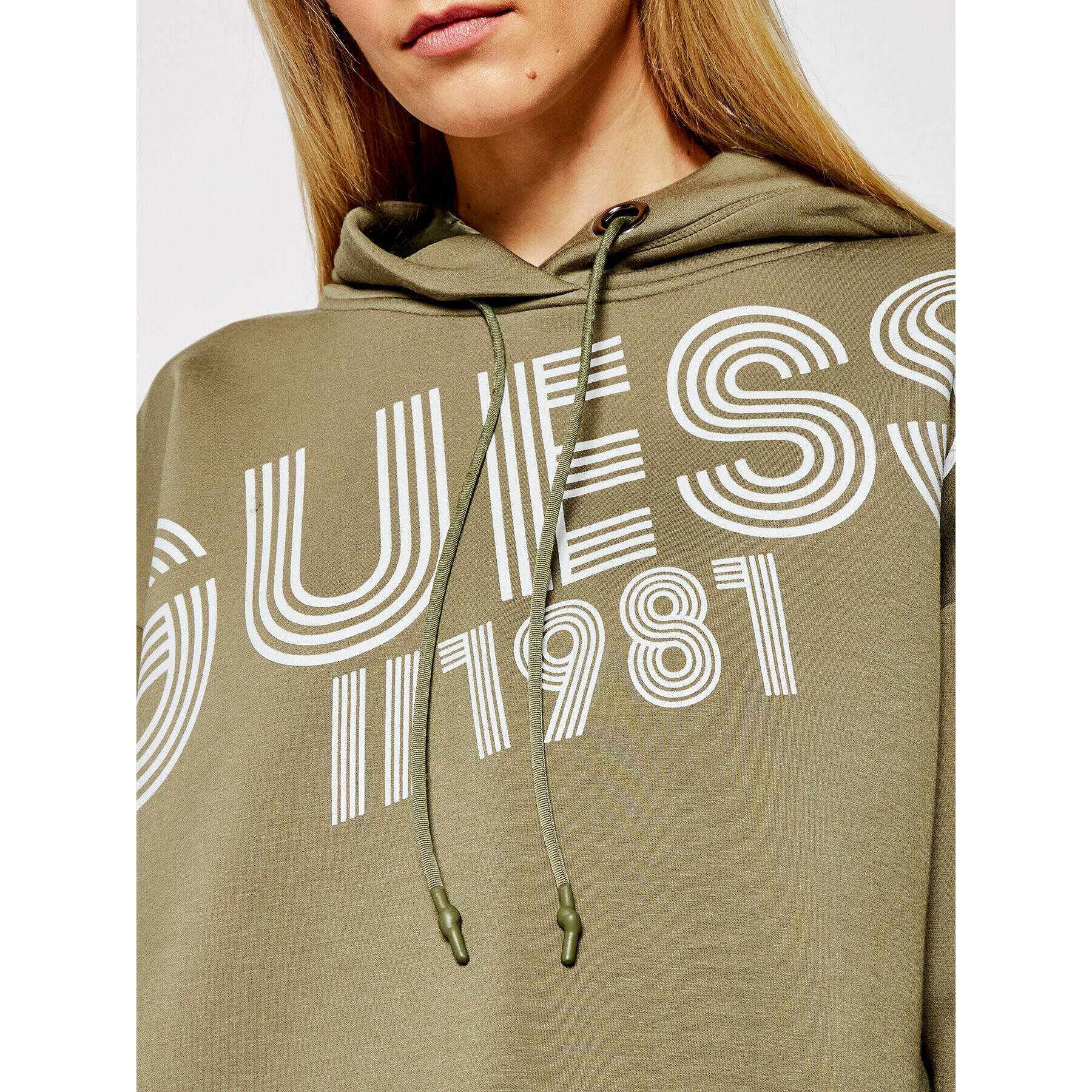 Guess Bluză W1RQ69 K7UW2 Verde Oversize - Pled.ro