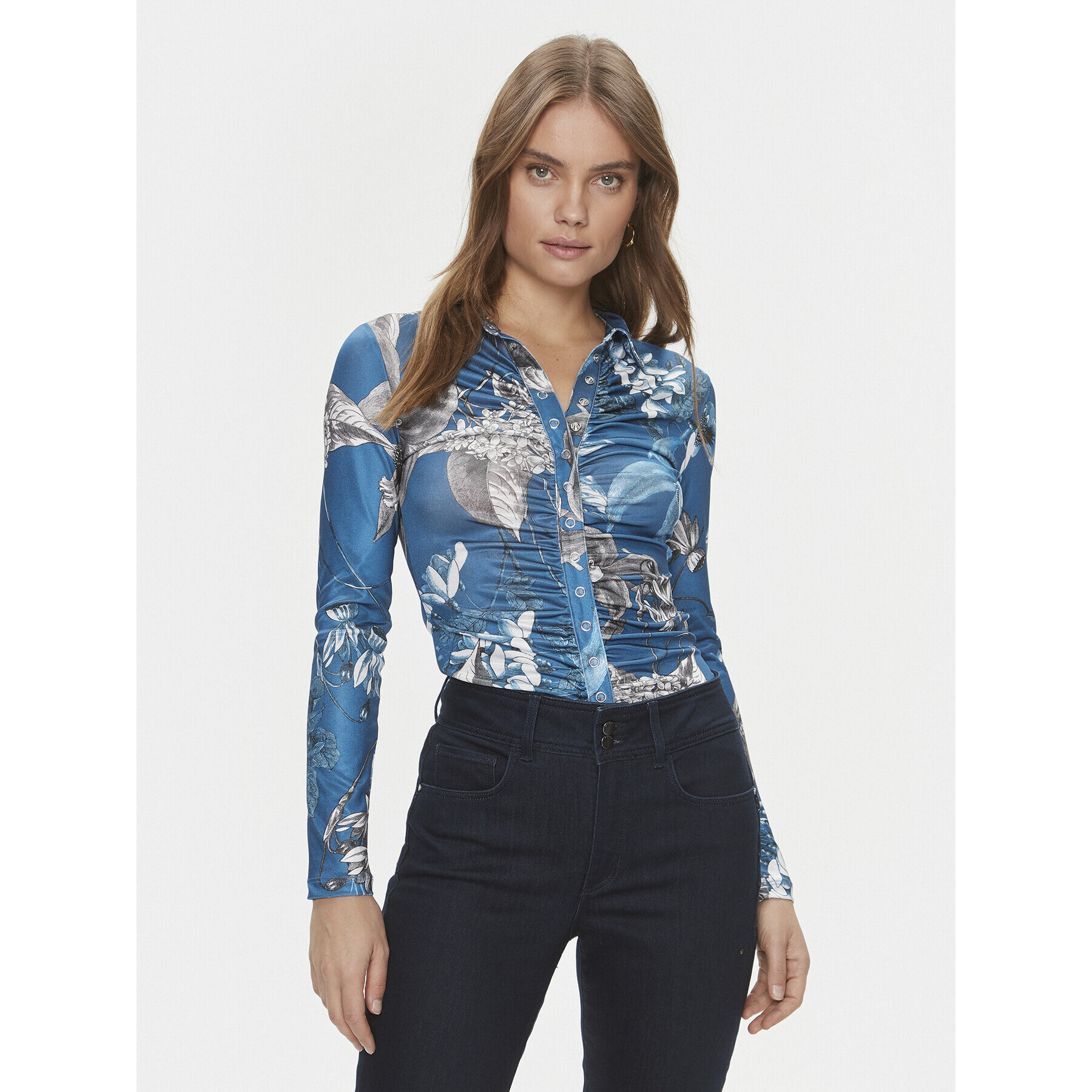 Guess Bluză W2BP43 KBEM0 Roșu Slim Fit - Pled.ro