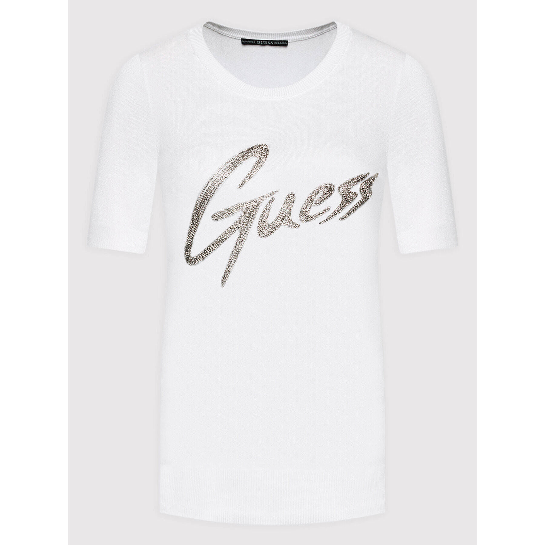 Guess Bluză W2RR28 Z2NQ0 Alb Slim Fit - Pled.ro