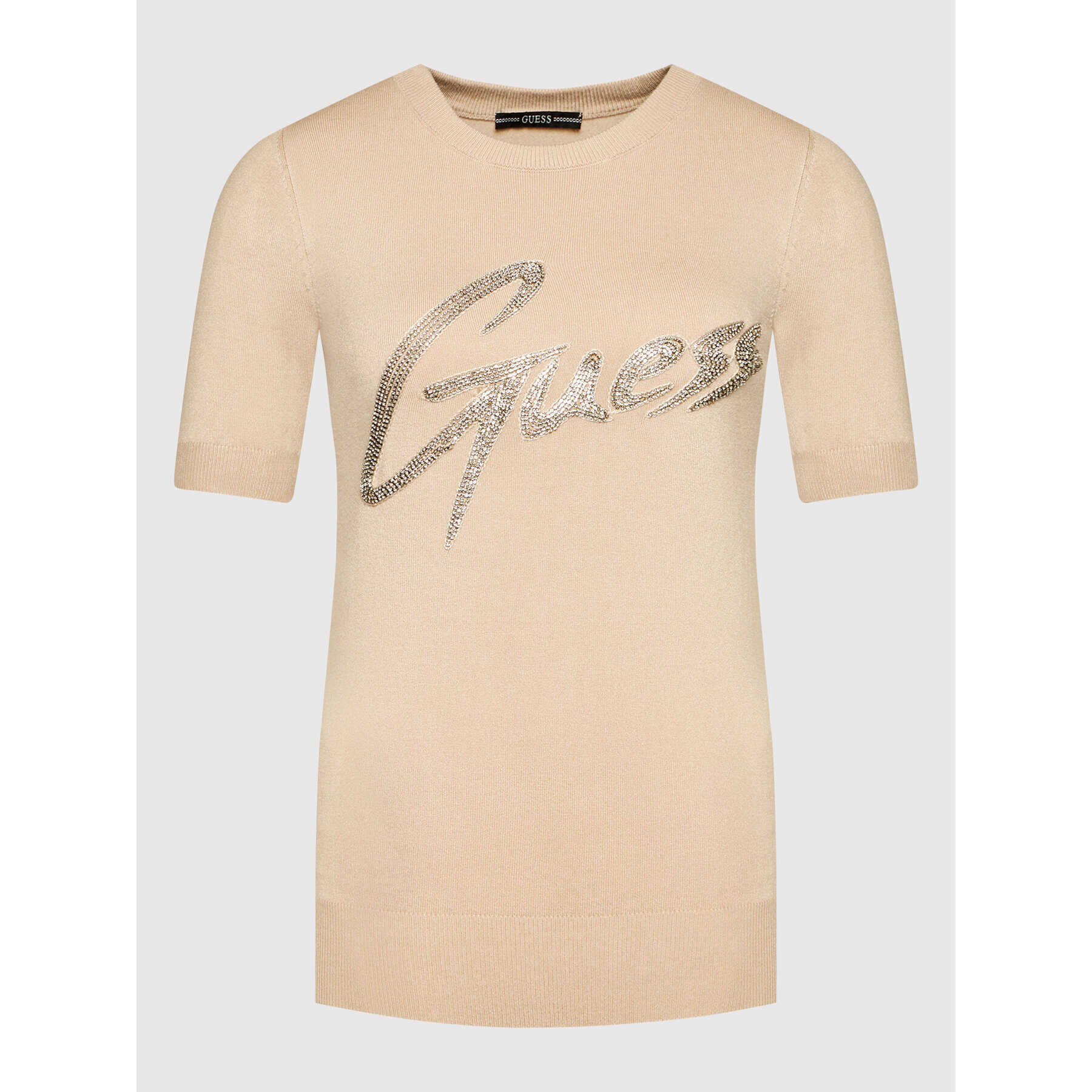 Guess Bluză W2RR28 Z2NQ0 Bej Slim Fit - Pled.ro