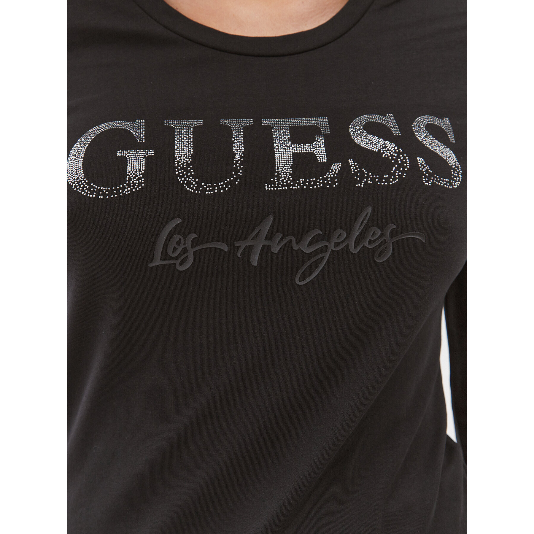 Guess Bluză W3BI35 J1314 Negru Slim Fit - Pled.ro