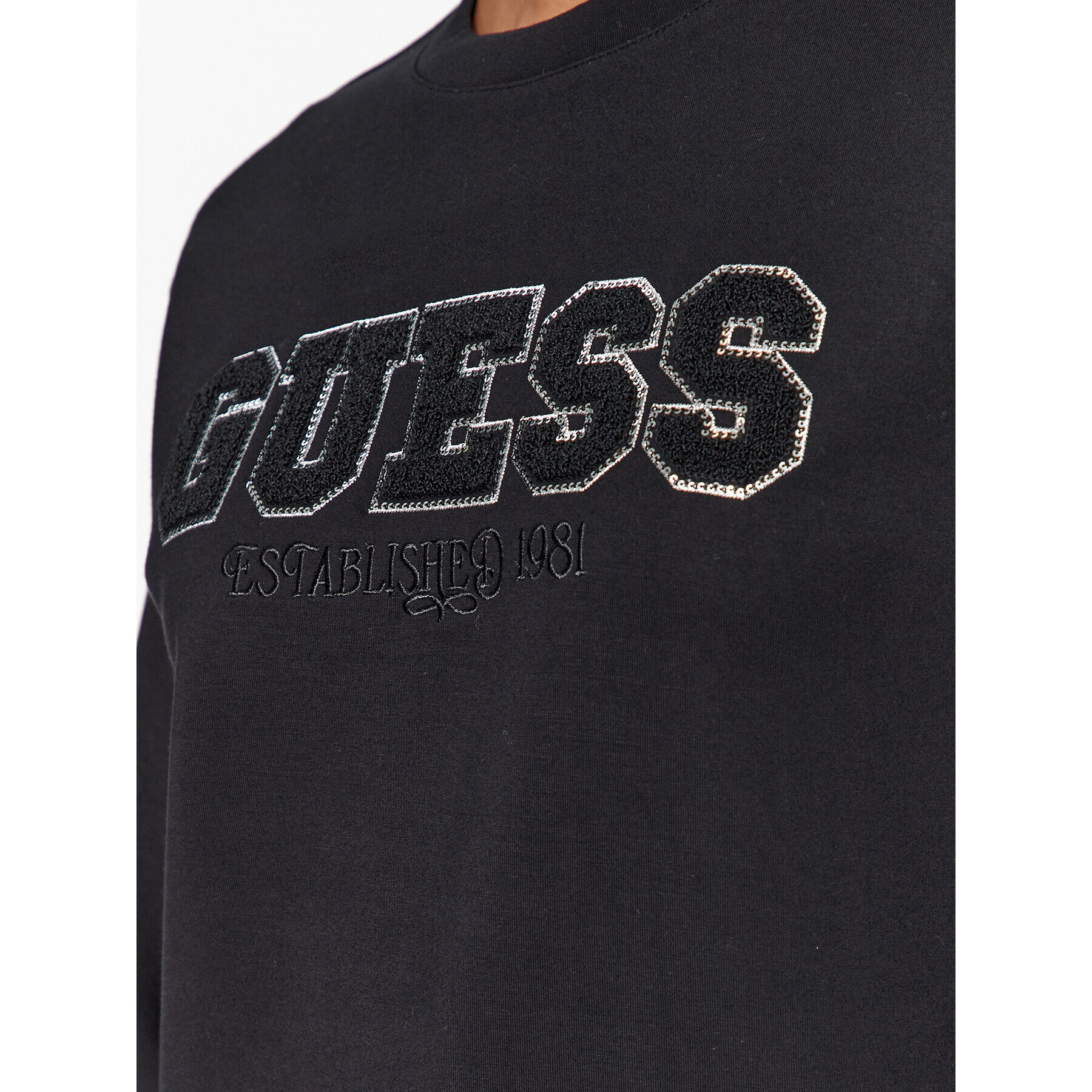 Guess Bluză W3BQ17 KBYE2 Negru Regular Fit - Pled.ro