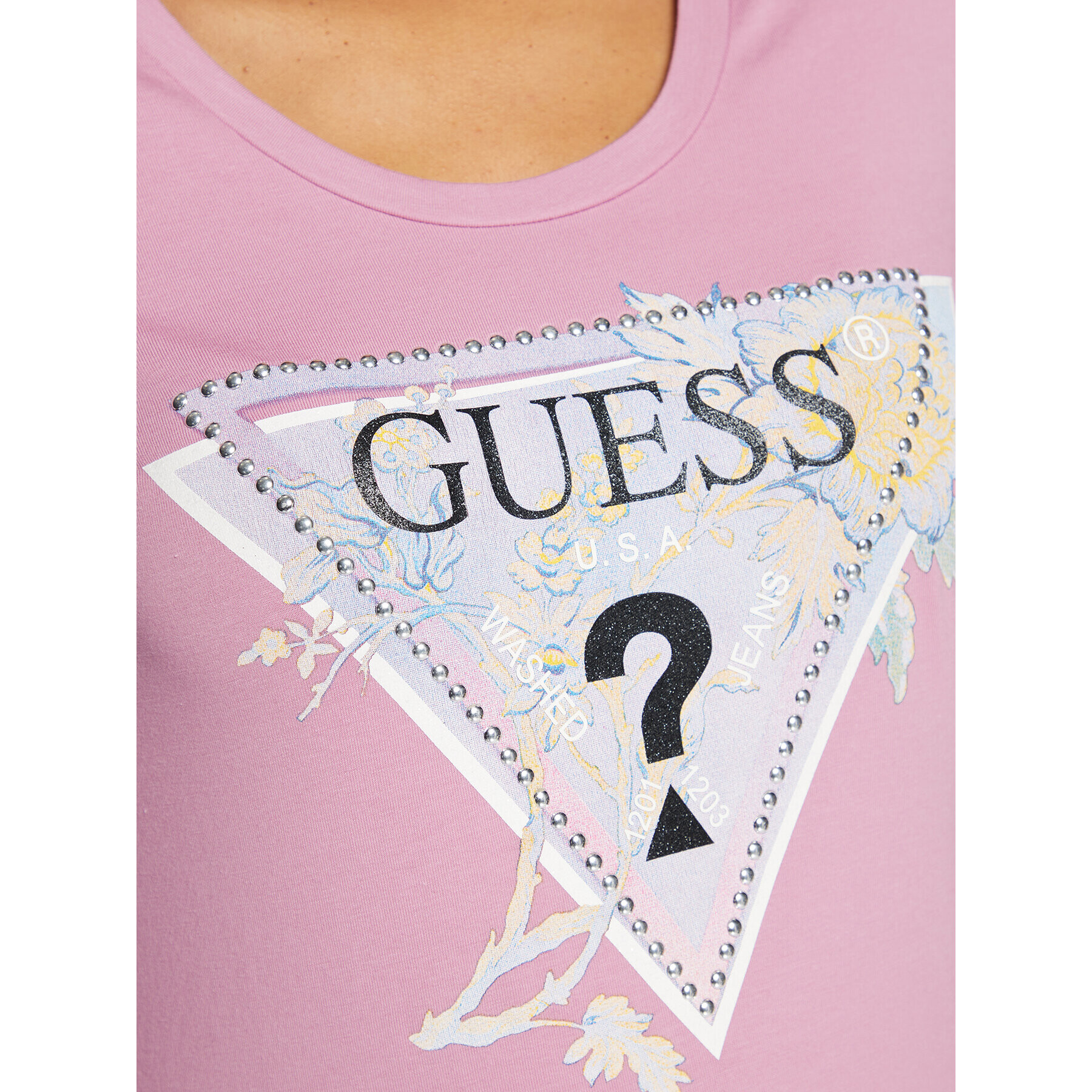 Guess Bluză W3RI48 J1314 Roz Regular Fit - Pled.ro