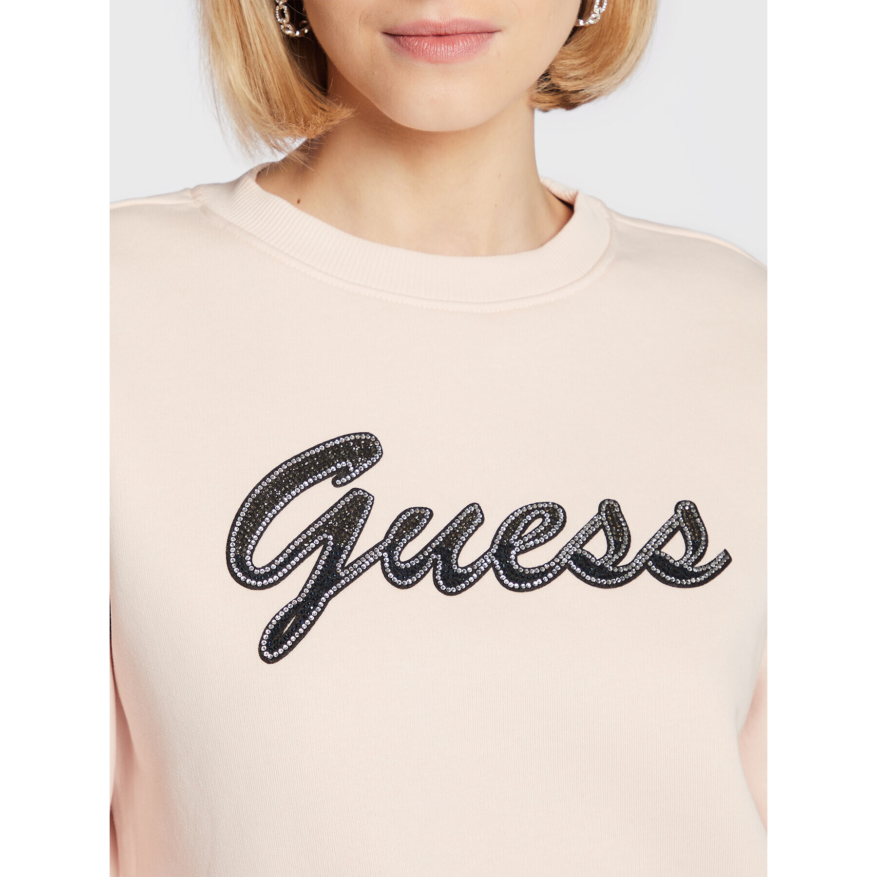 Guess Bluză W3RQ10 K9Z21 Roz Relaxed Fit - Pled.ro