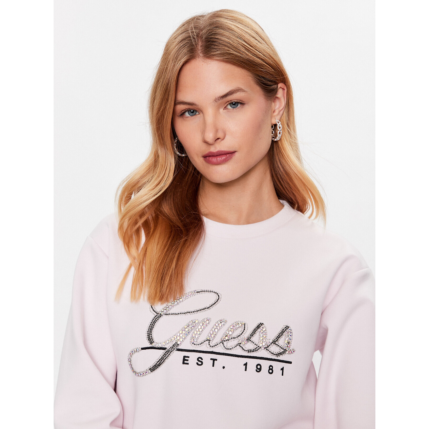 Guess Bluză W3YQ03 KB932 Roz Regular Fit - Pled.ro