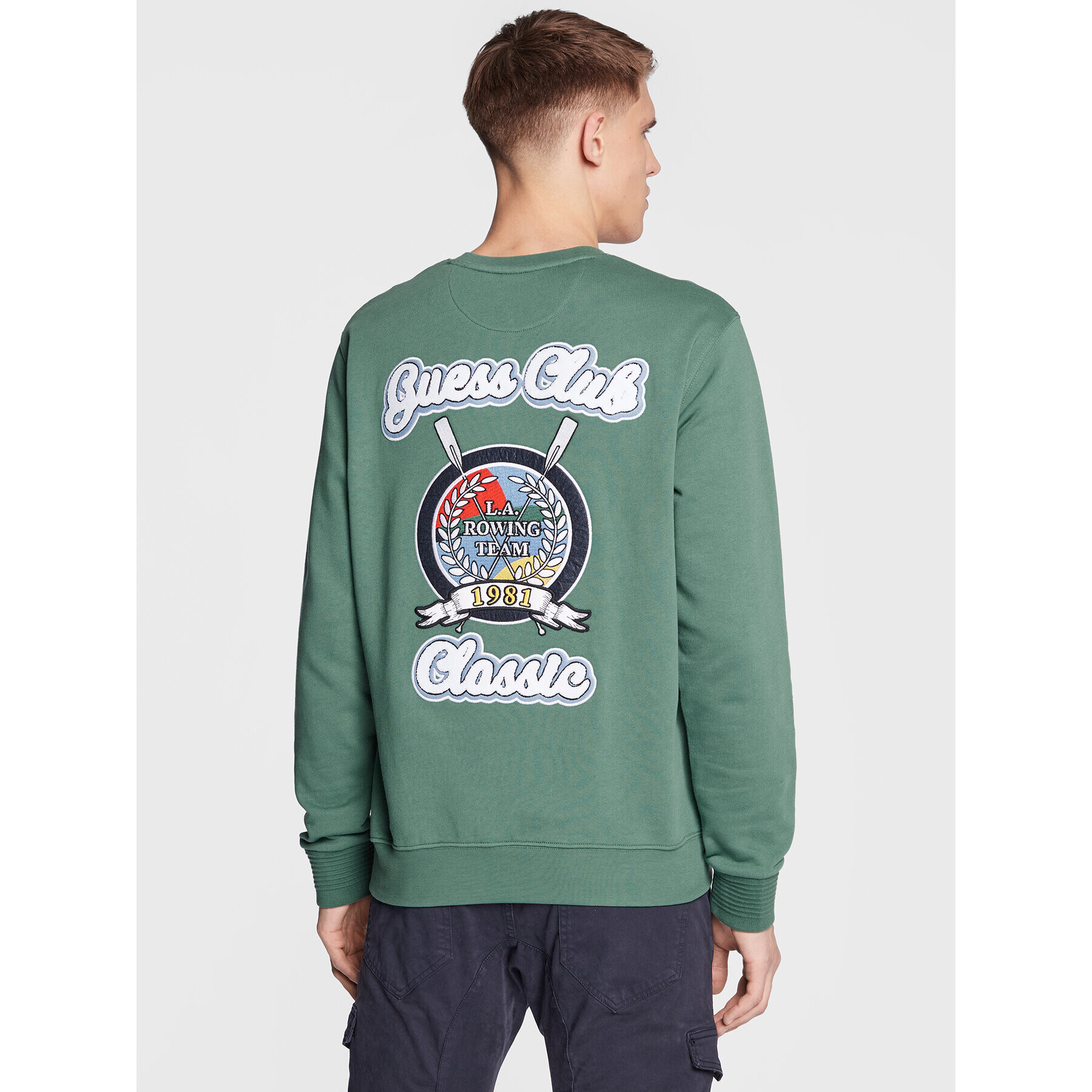 Guess Bluză Yustin M3RQ09 KBLB0 Verde Regular Fit - Pled.ro