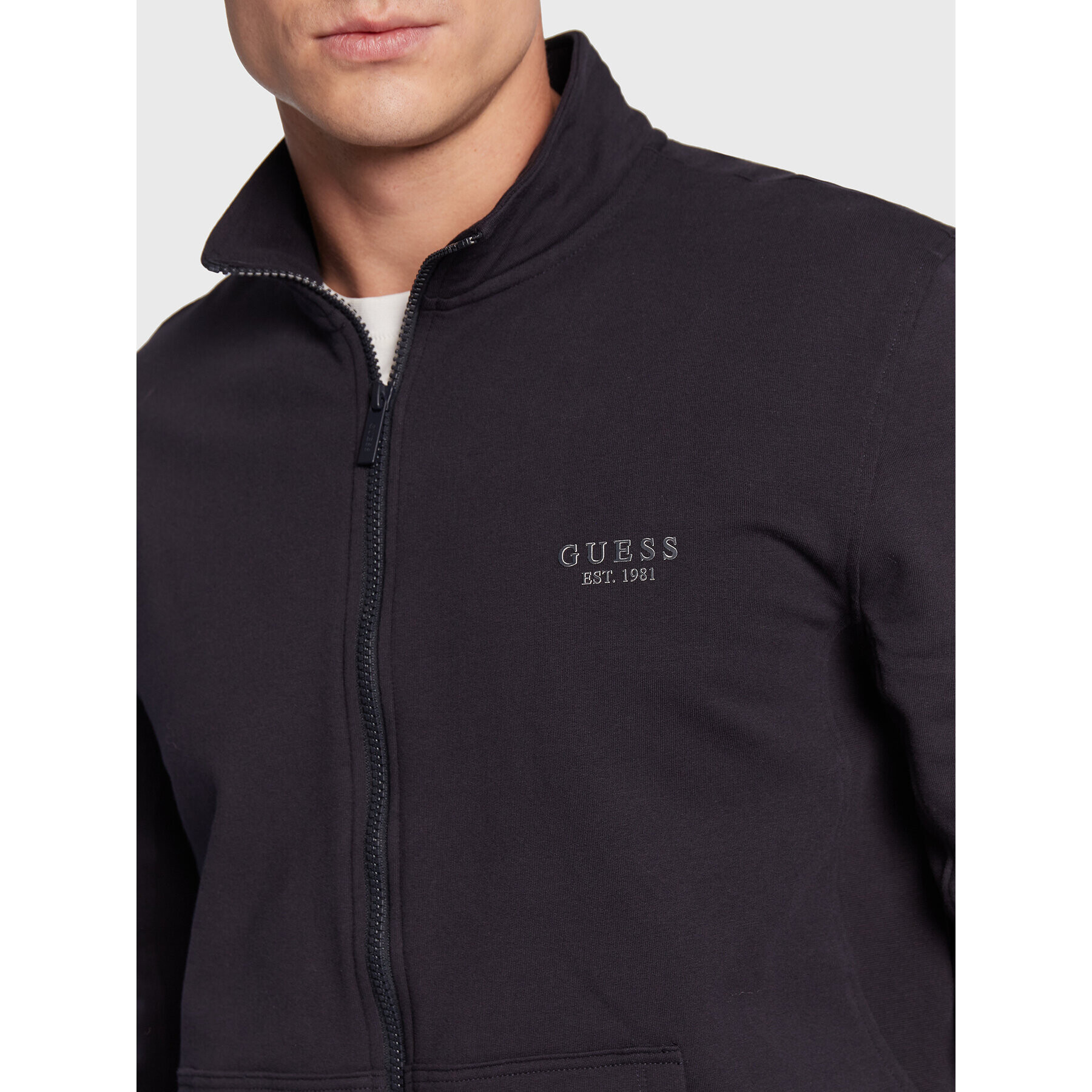 Guess Bluză M2BQ80 K7ON4 Bleumarin Slim Fit - Pled.ro