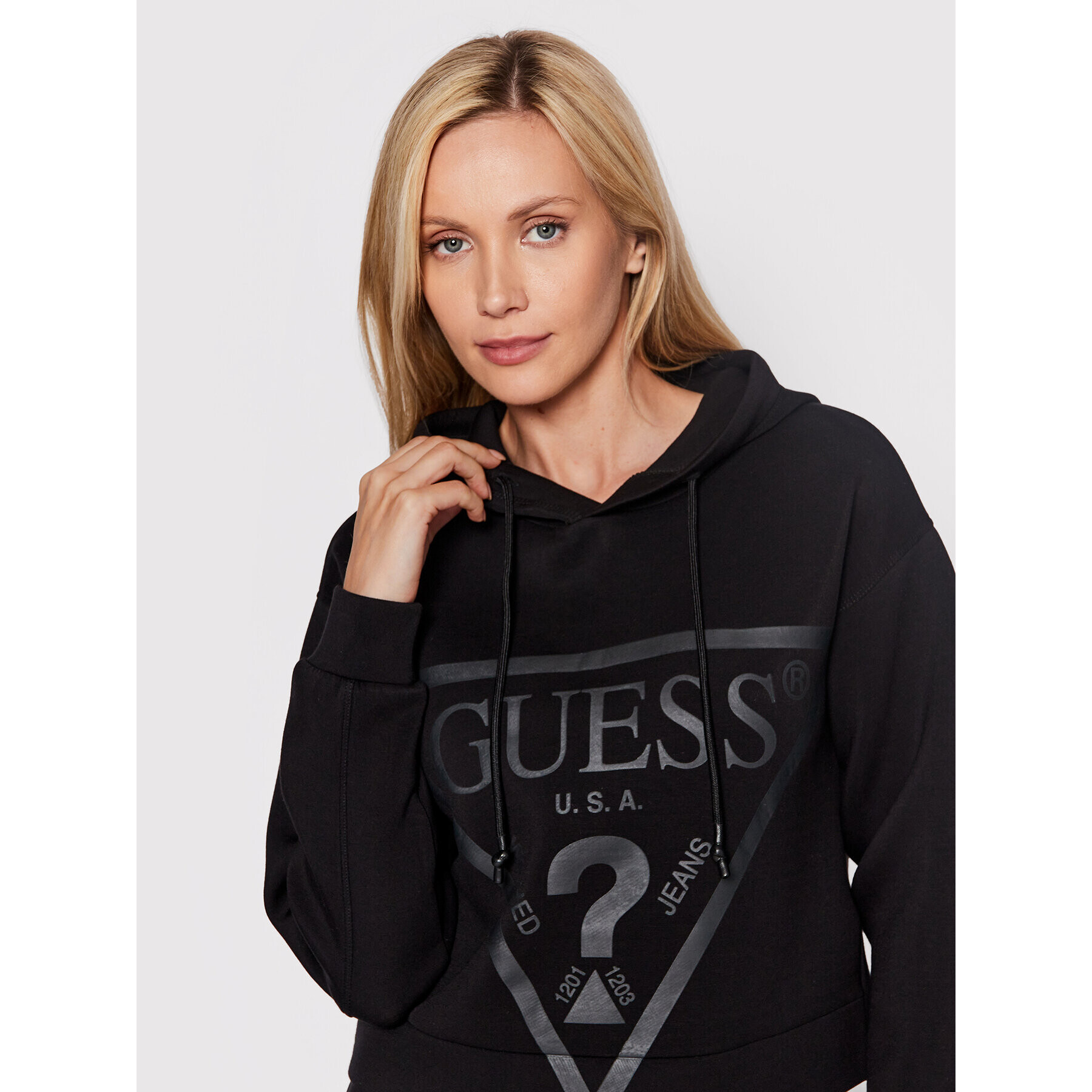 Guess Bluză New Alisa V2YQ08 KAMN2 Negru Regular Fit - Pled.ro