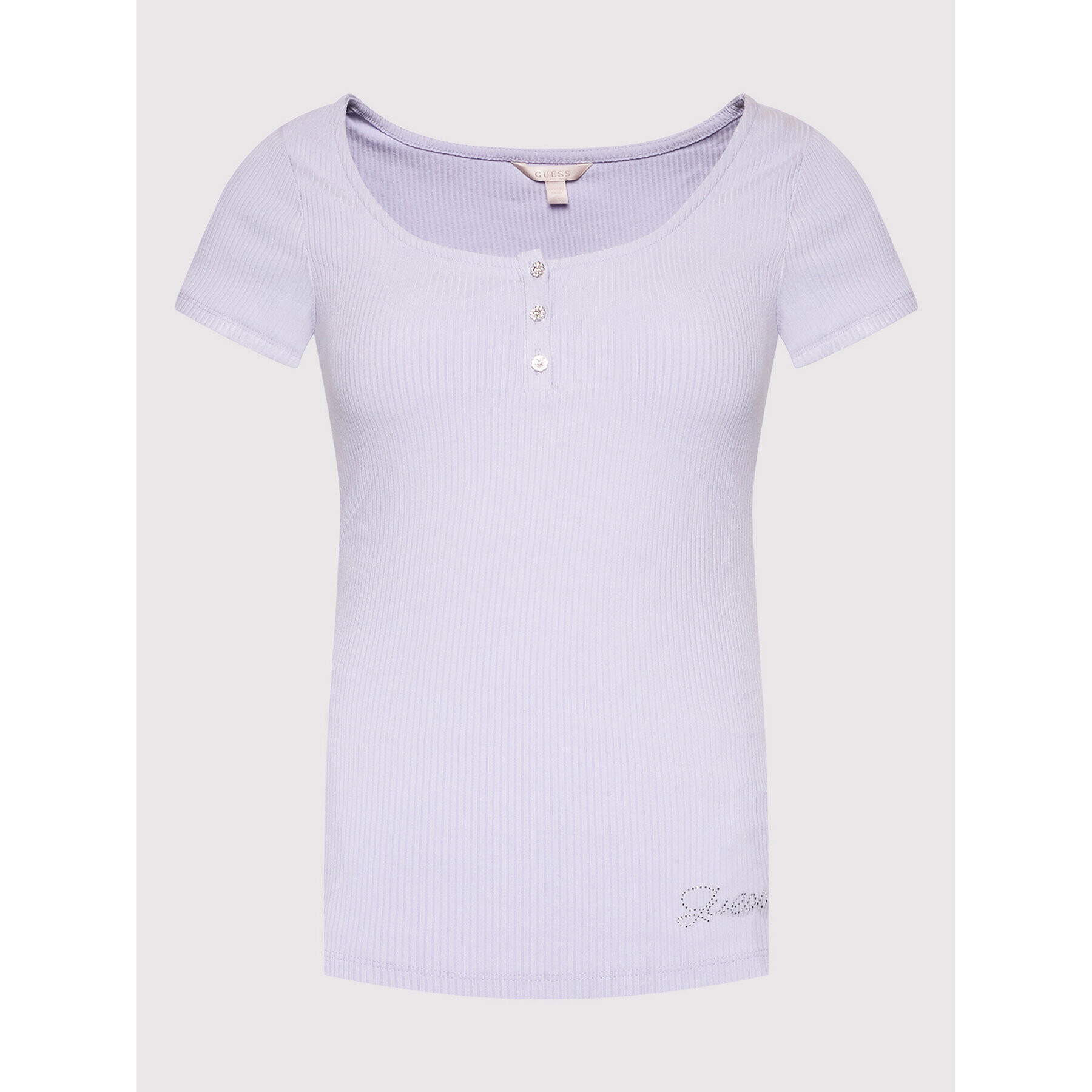 Guess Bluză W2YP24 KBCO2 Violet Slim Fit - Pled.ro