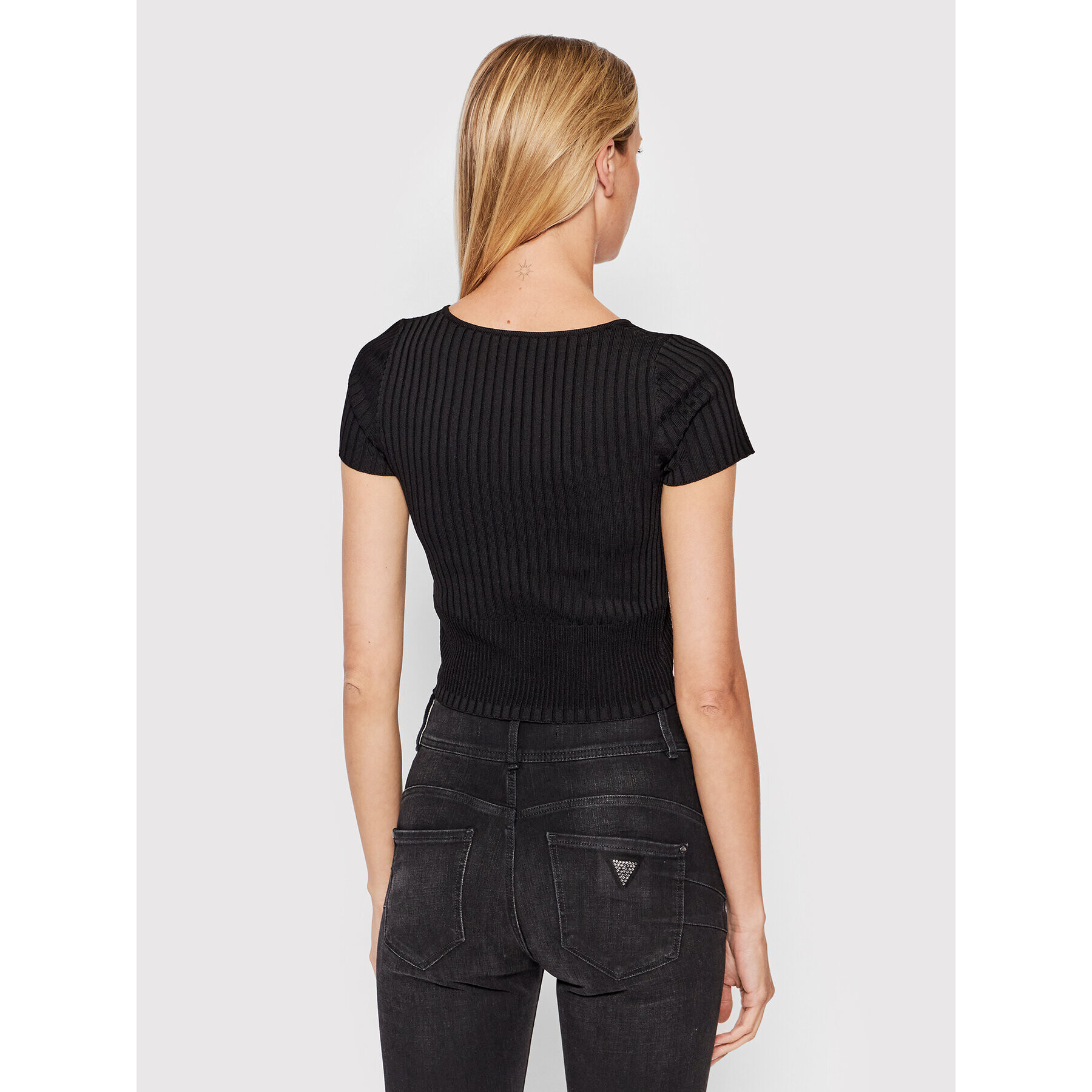 Guess Bluză W2YR42 Z2U00 Negru Slim Fit - Pled.ro